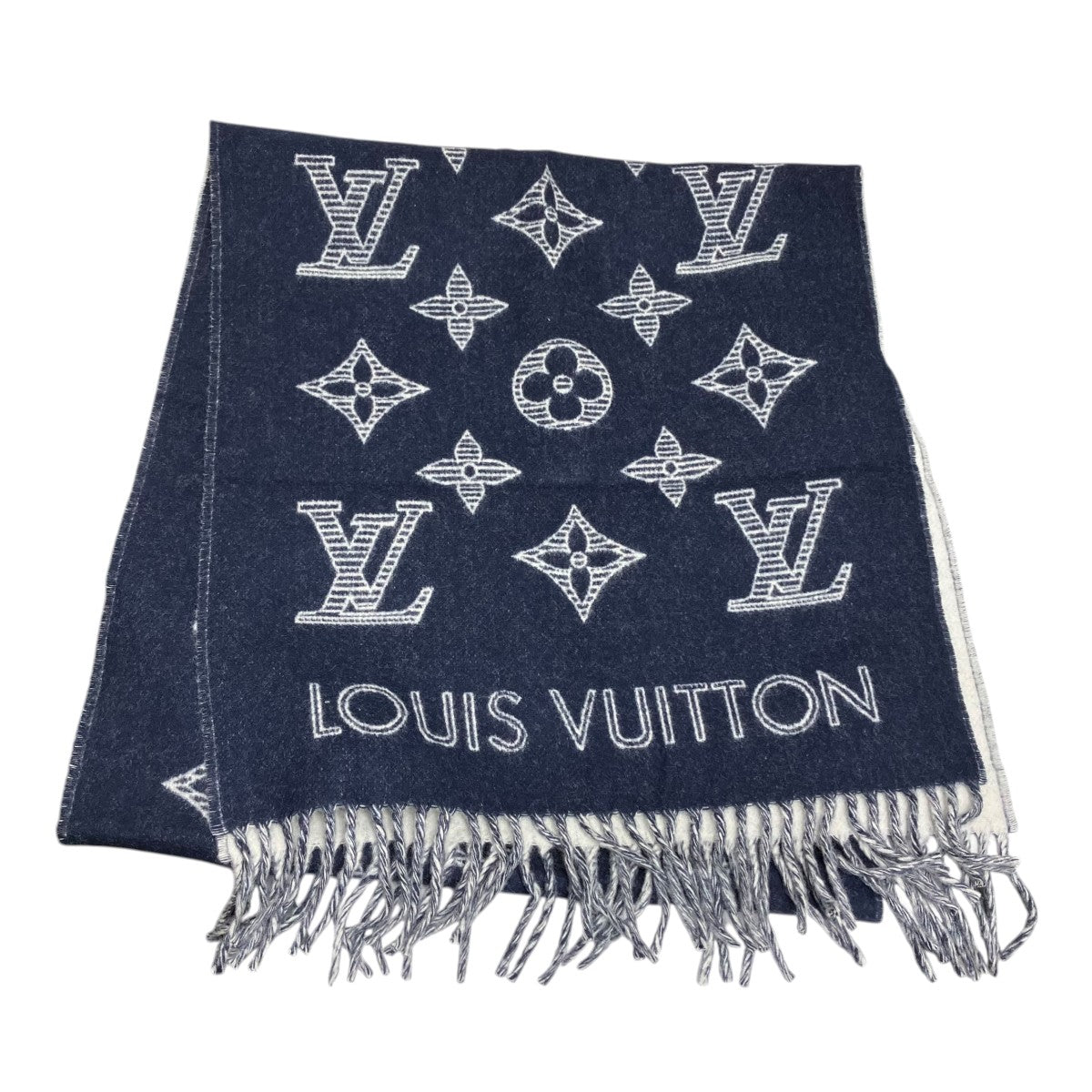 LOUIS VUITTON モノグラム シャドウ マリーヌマフラーM79186 古着・中古-1枚目のアイテム画像