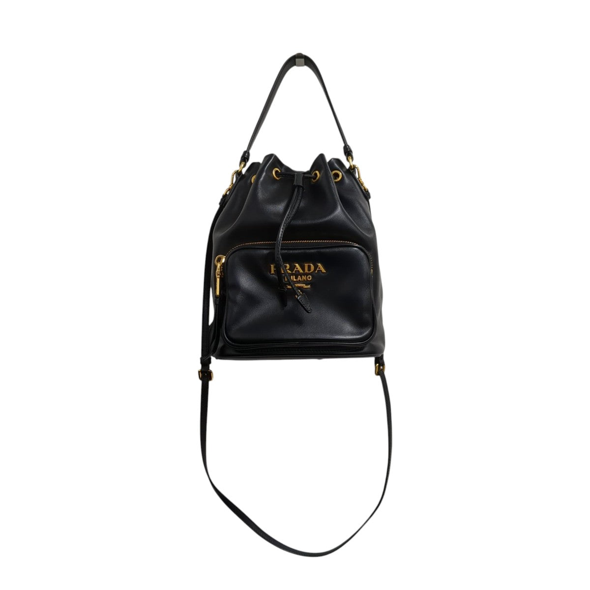 PRADA 巾着ショルダーバッグ1BH038 古着・中古-1枚目のアイテム画像