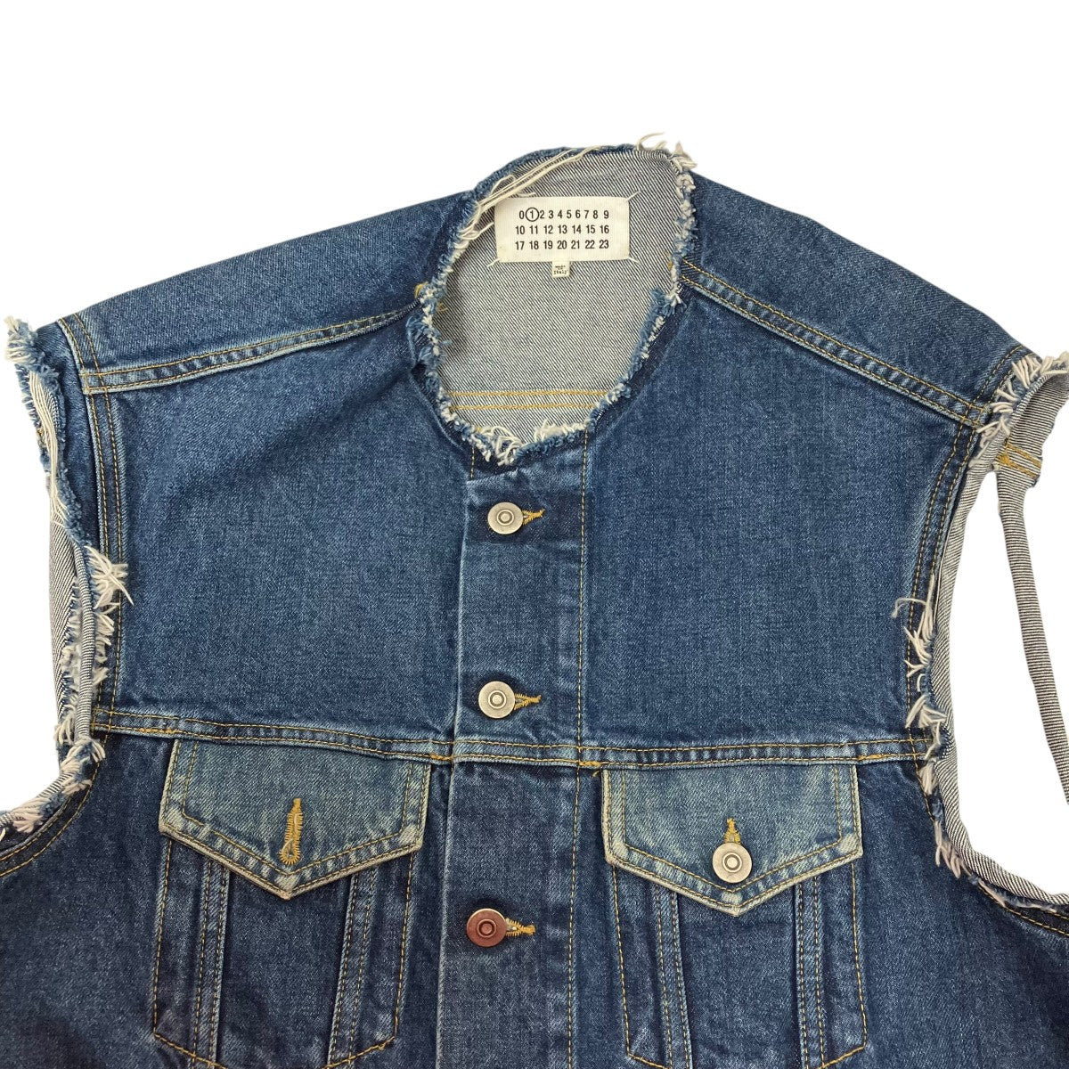 Maison Margiela 22SSノースリーブロングデニムベストS51FB0073 古着・中古-4枚目のアイテム画像