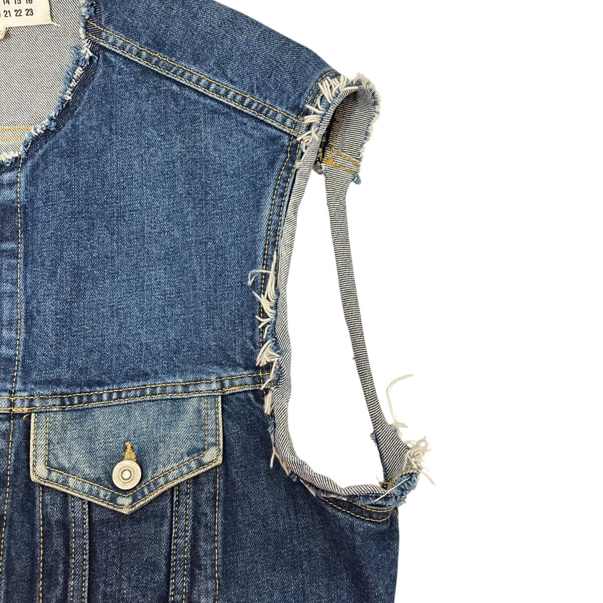 Maison Margiela 22SSノースリーブロングデニムベストS51FB0073 古着・中古-6枚目のアイテム画像