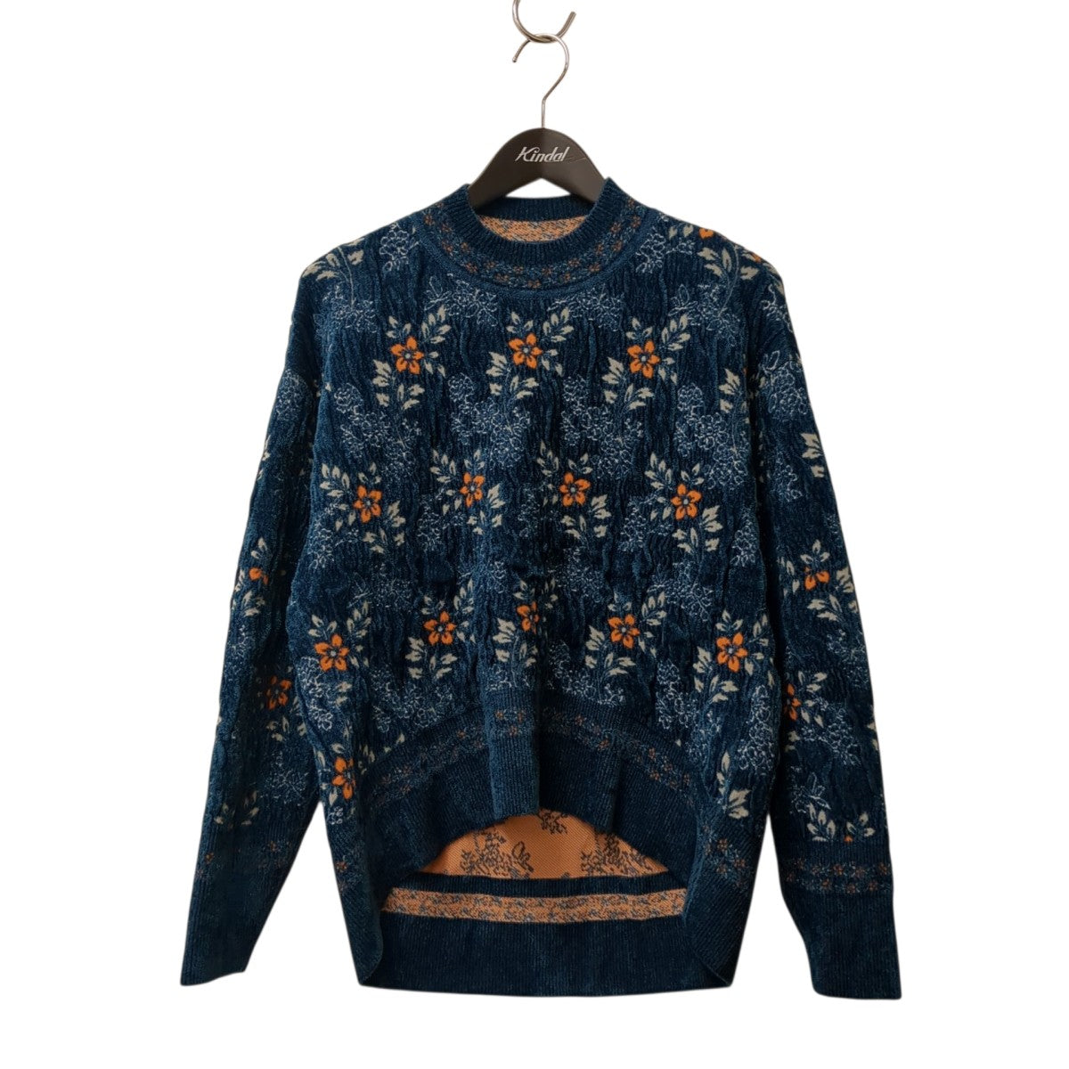 mame kurogouchi Floral Motif Chenille Knited TopセーターMM25FW-KN063 古着・中古-1枚目のアイテム画像