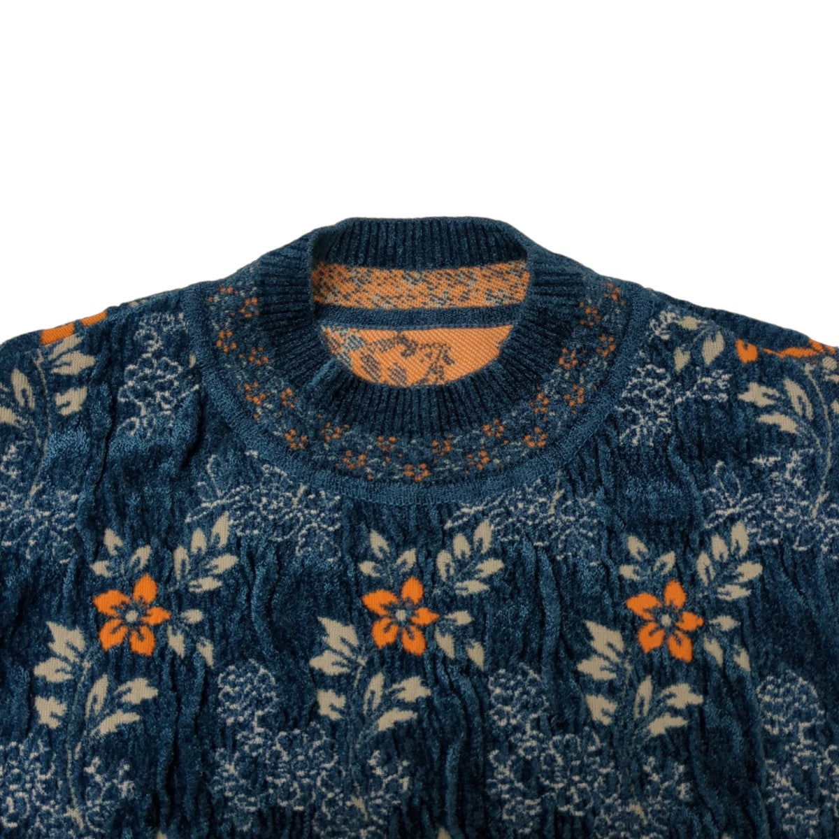 mame kurogouchi Floral Motif Chenille Knited TopセーターMM25FW-KN063 古着・中古-3枚目のアイテム画像