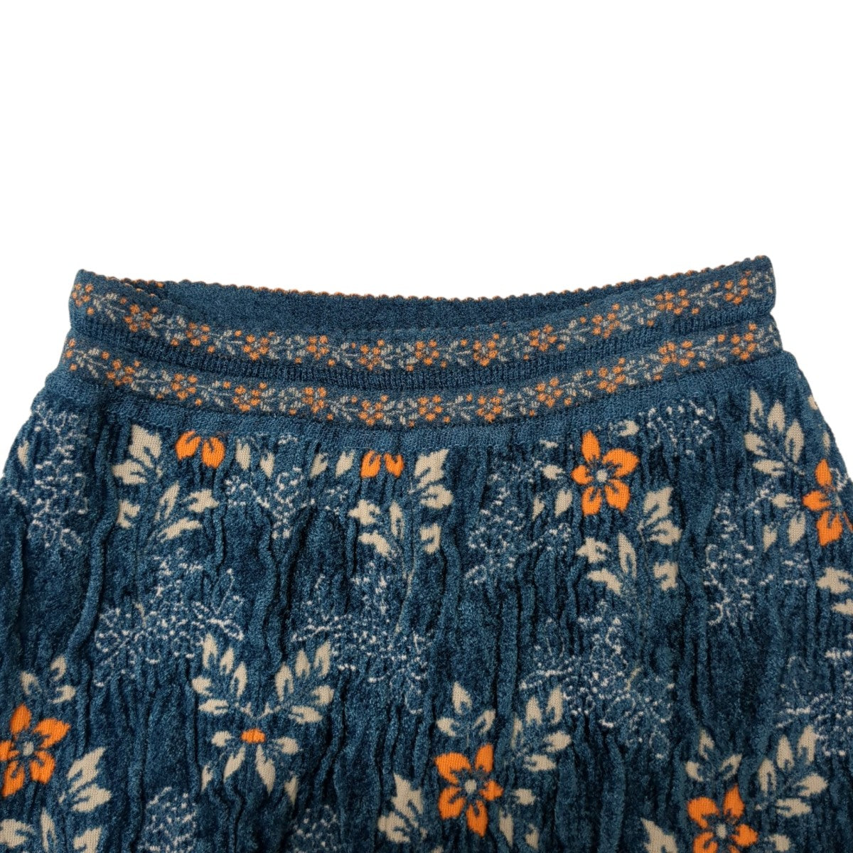 mame kurogouchi Floral Motif Chenille Knited SkirtスカートMM25FW-KN064 古着・中古-4枚目のアイテム画像