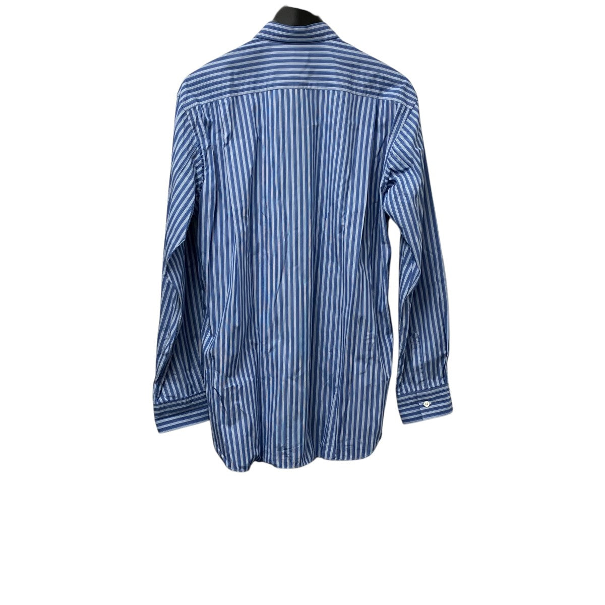 yarn dyed cotton stripe x cotton poplin printシャツFP-B012