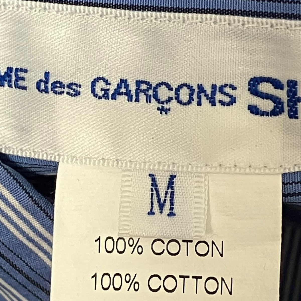 yarn dyed cotton stripe x cotton poplin printシャツFP-B012