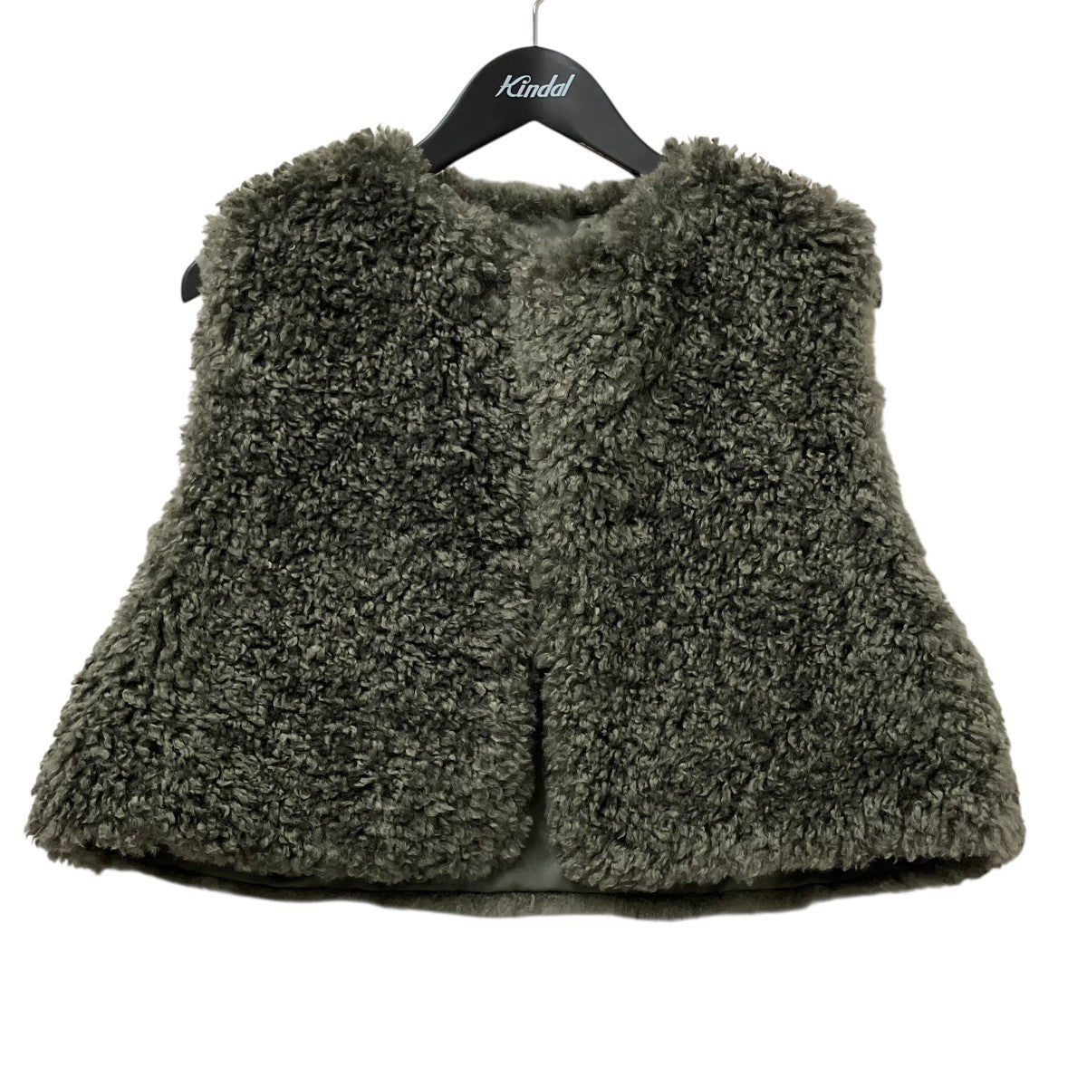 FAUX SHEARLING CROPPED VESTベスト232-17406