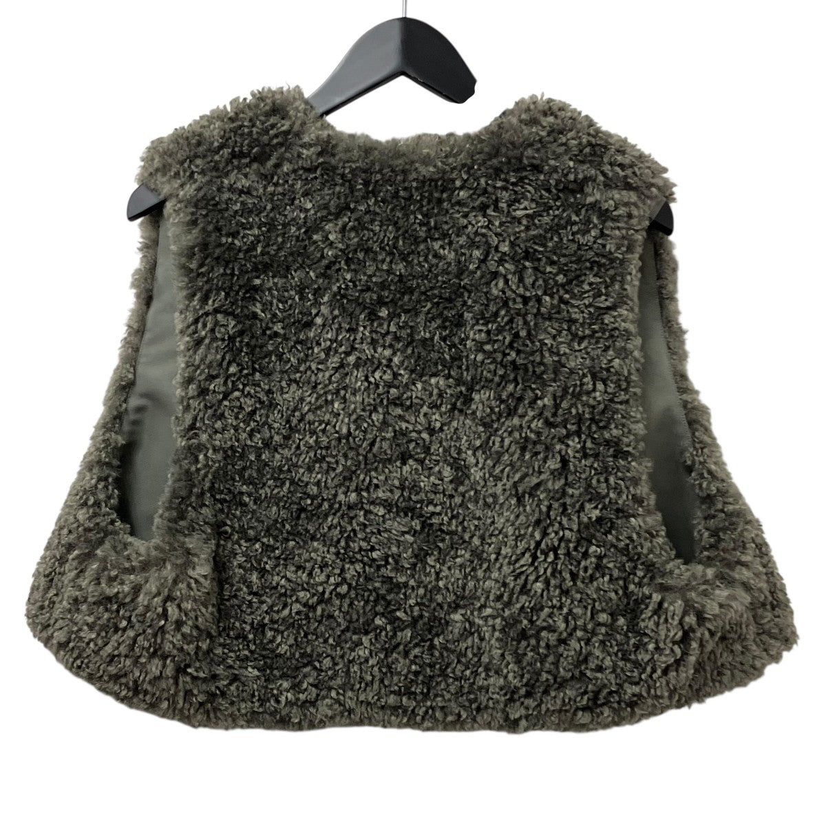 FAUX SHEARLING CROPPED VESTベスト232-17406