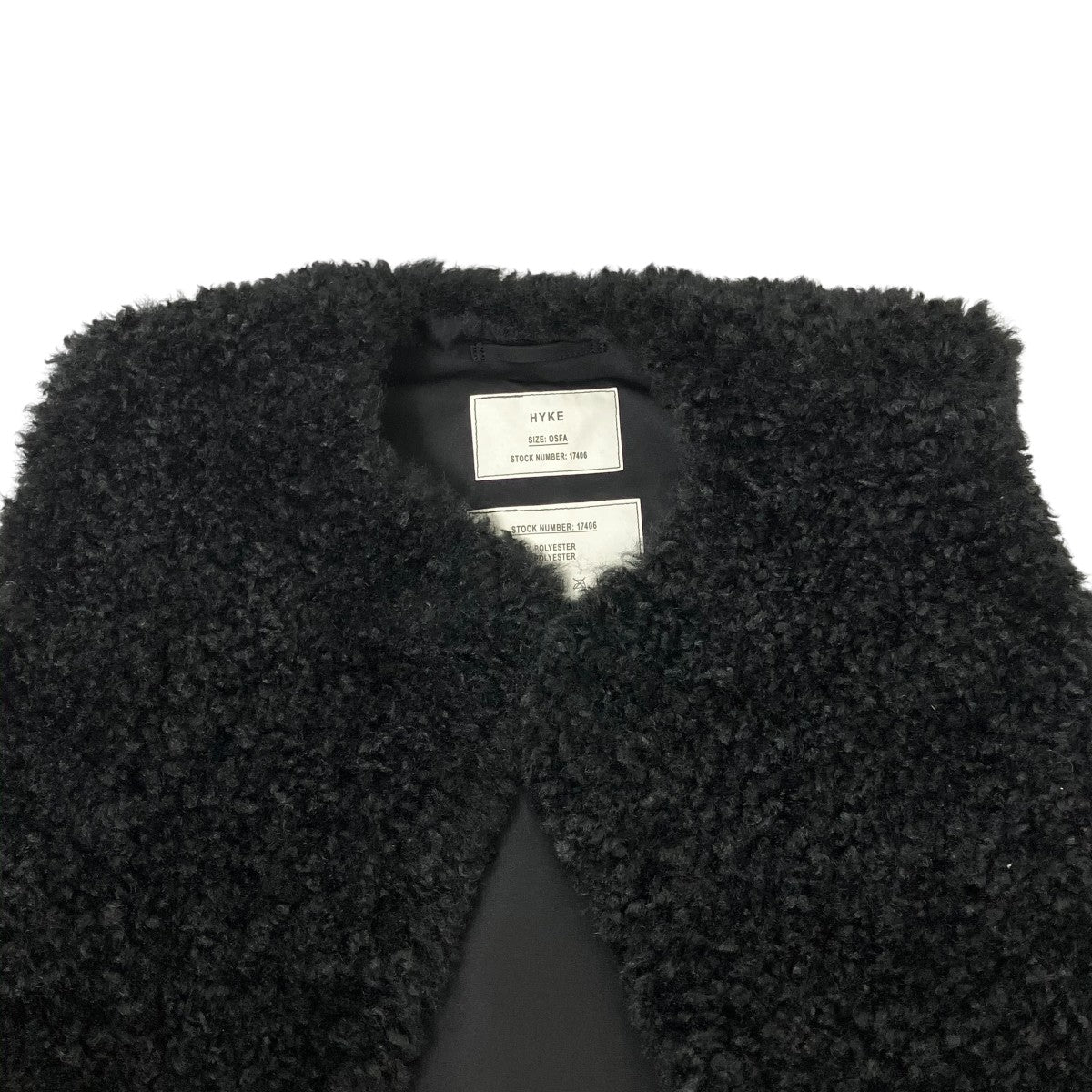 FAUX SHEARLING CROPPED VESTベスト232-17406