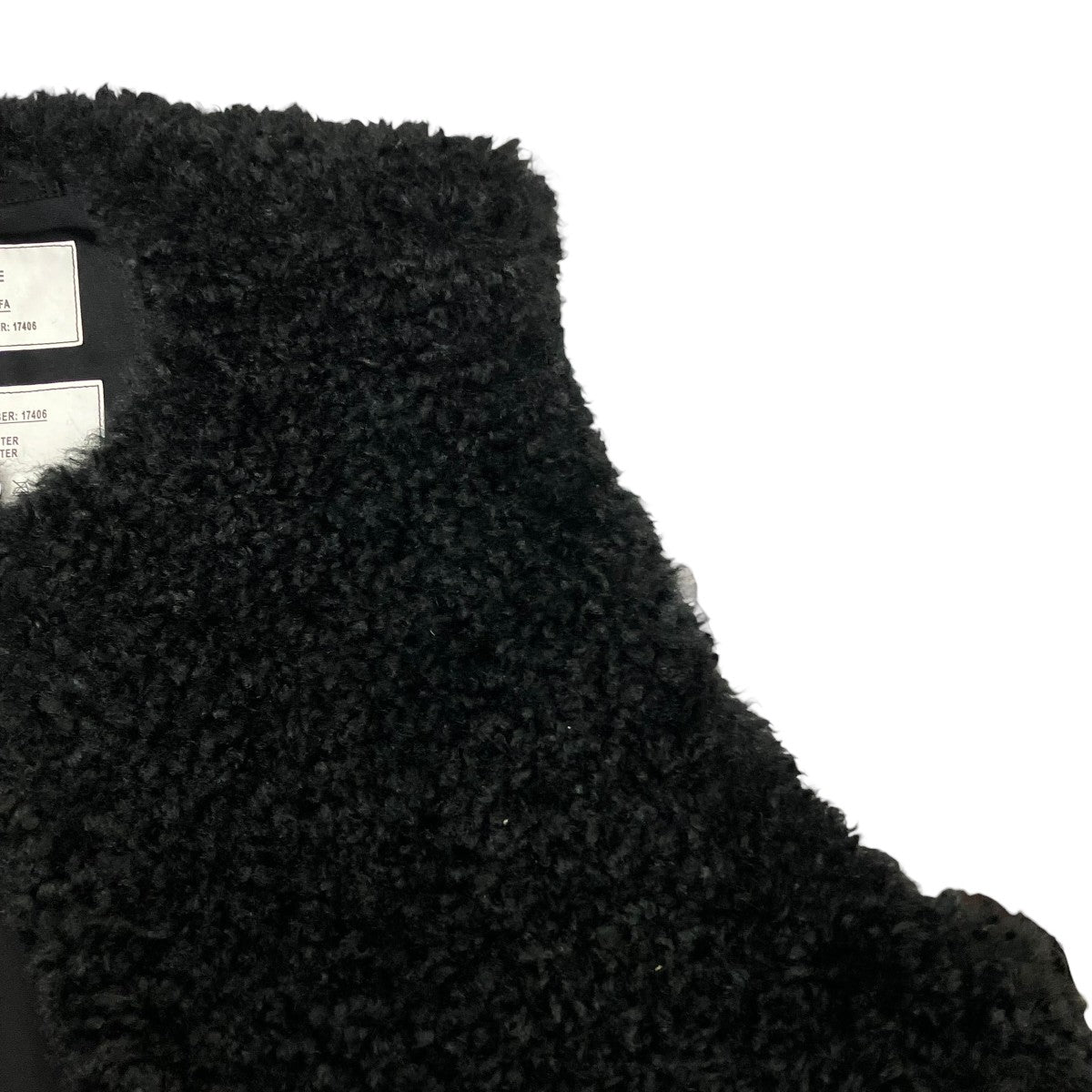 FAUX SHEARLING CROPPED VESTベスト232-17406