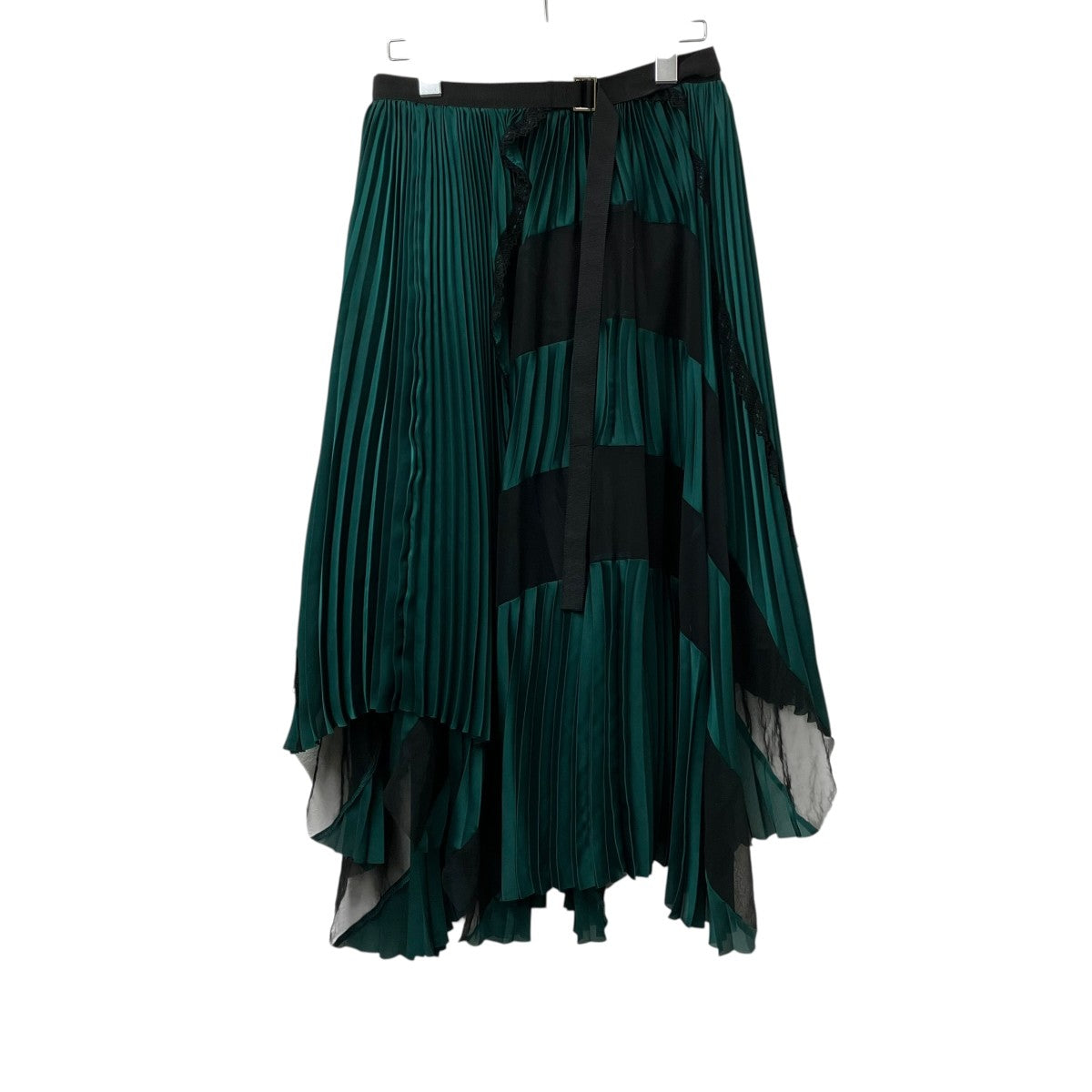 sacai プリーツ巻きラップスカート17-03312 古着・中古-1枚目のアイテム画像