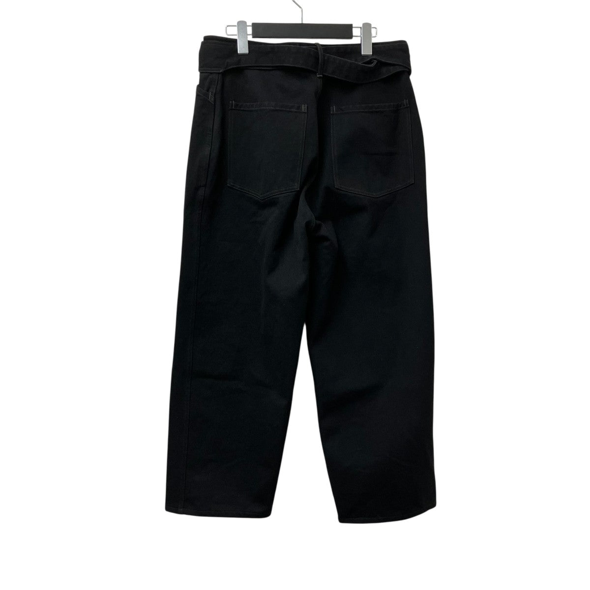 COMOLI 26SSブラックデニムベルテッドパンツデニムパンツD01-03001 古着・中古-2枚目のアイテム画像