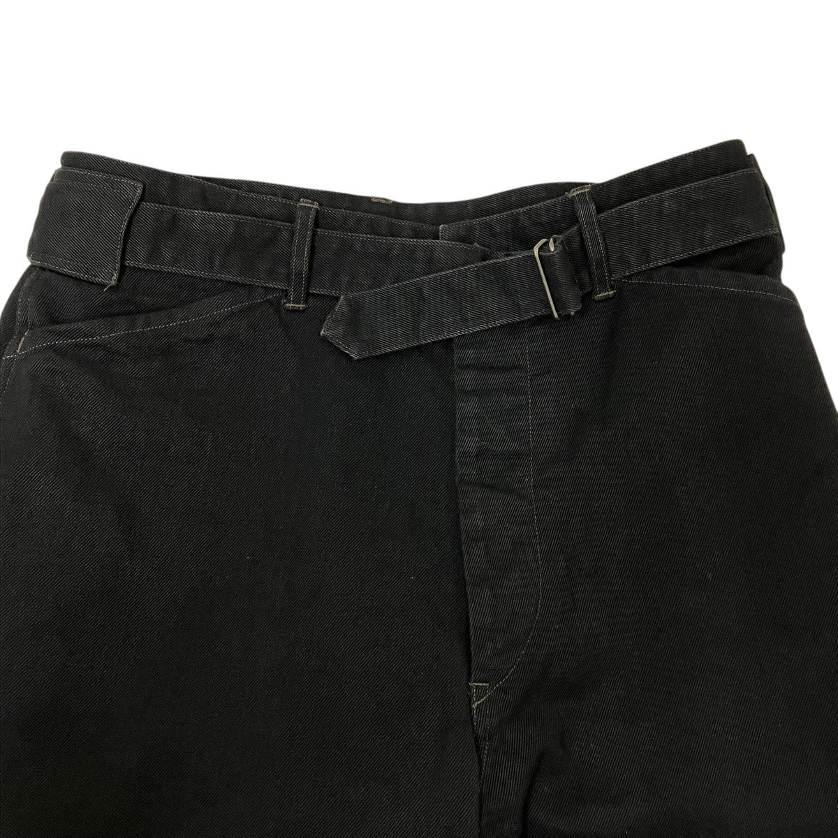 COMOLI 26SSブラックデニムベルテッドパンツデニムパンツD01-03001 古着・中古-3枚目のアイテム画像