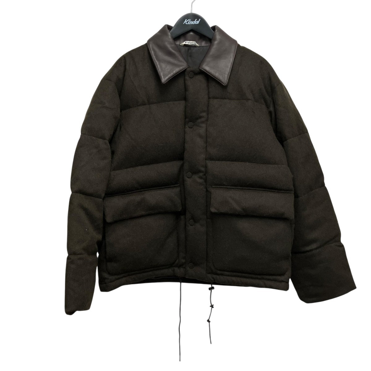 AURALEE 25AWBABY CAMEL FLANNEL DOWN BLOUSONダウンジャケットA25AB02BF 古着・中古-1枚目のアイテム画像