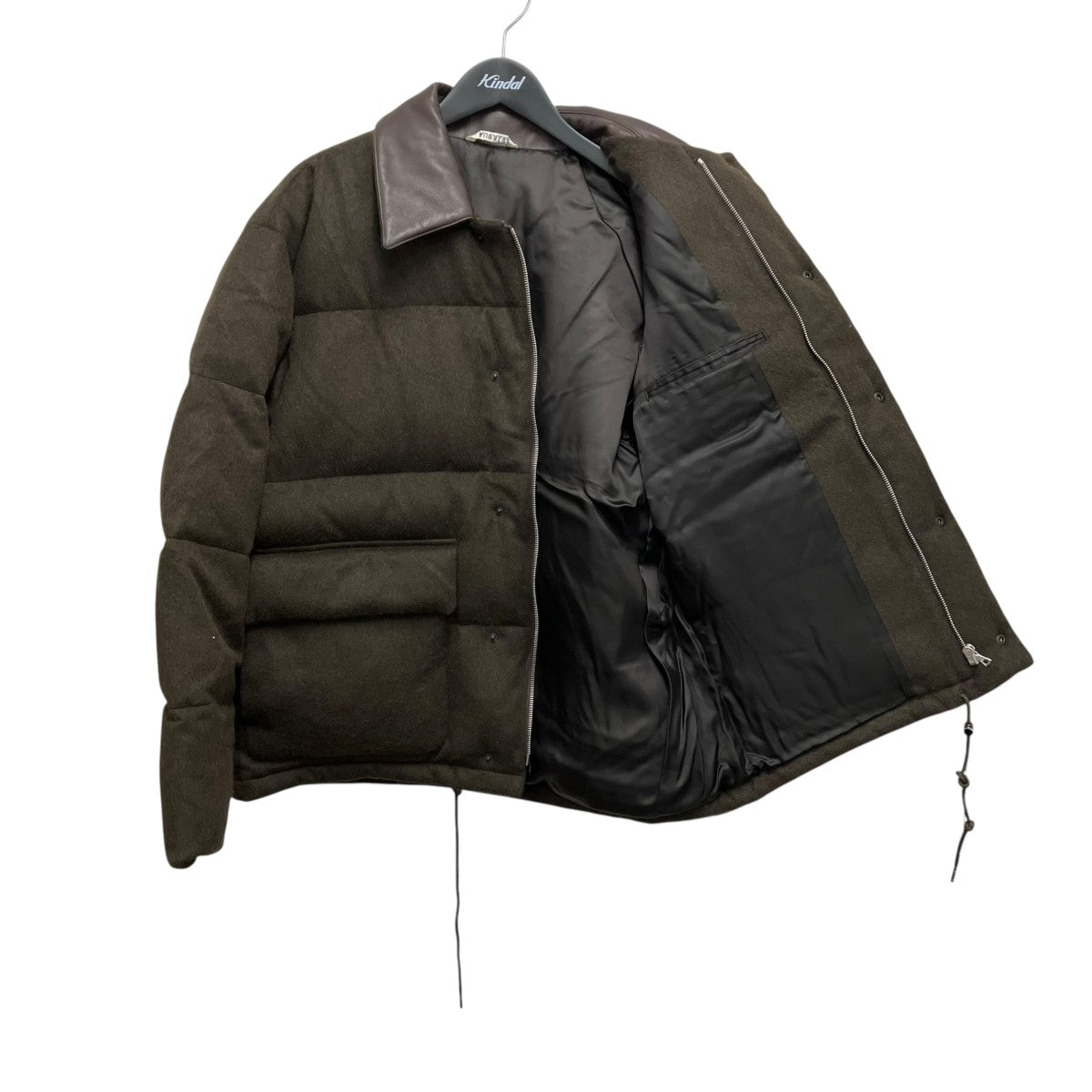 AURALEE 25AWBABY CAMEL FLANNEL DOWN BLOUSONダウンジャケットA25AB02BF 古着・中古-2枚目のアイテム画像