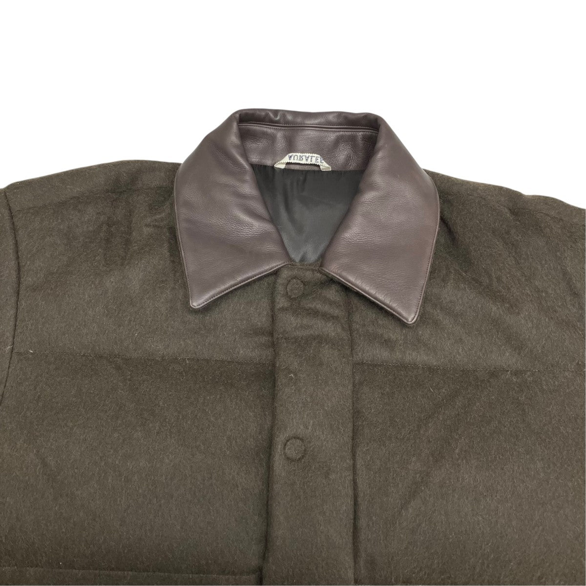 AURALEE 25AWBABY CAMEL FLANNEL DOWN BLOUSONダウンジャケットA25AB02BF 古着・中古-4枚目のアイテム画像