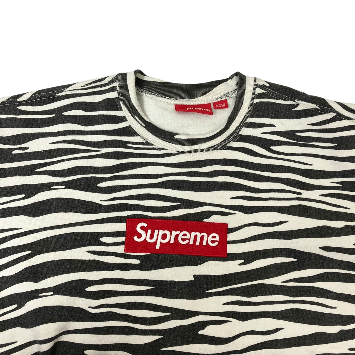 Box Logo Crewneck Zebraゼブラ柄スウェットRN101837