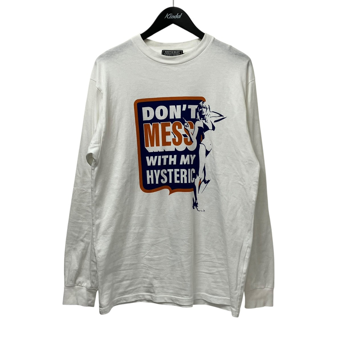 Hysteric Glamour DON’T MESS長袖Tシャツ02261CL03 古着・中古-1枚目のアイテム画像