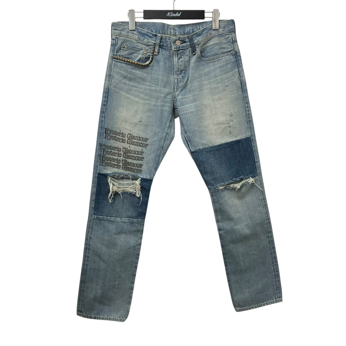 Hysteric Glamour TYPE LOGO ローライズスリムストレートデニムパンツ02233AP07 古着・中古-1枚目のアイテム画像