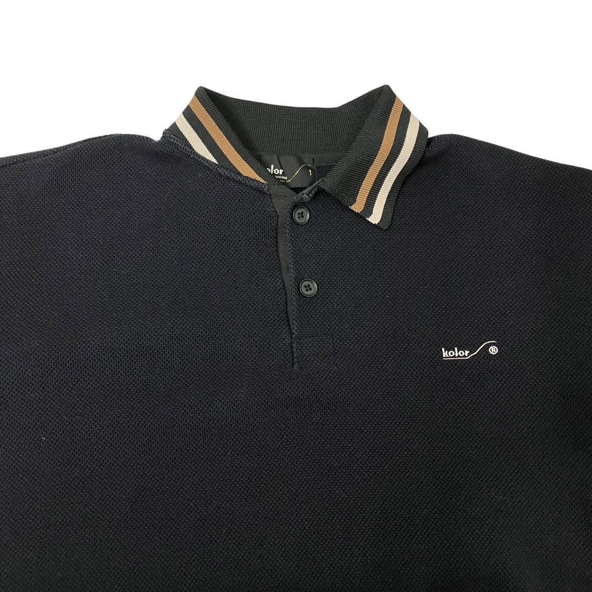 KOLOR(カラー) 25AWポロシャツ25WCM-T03203 25WCM-T03203 ネイビー