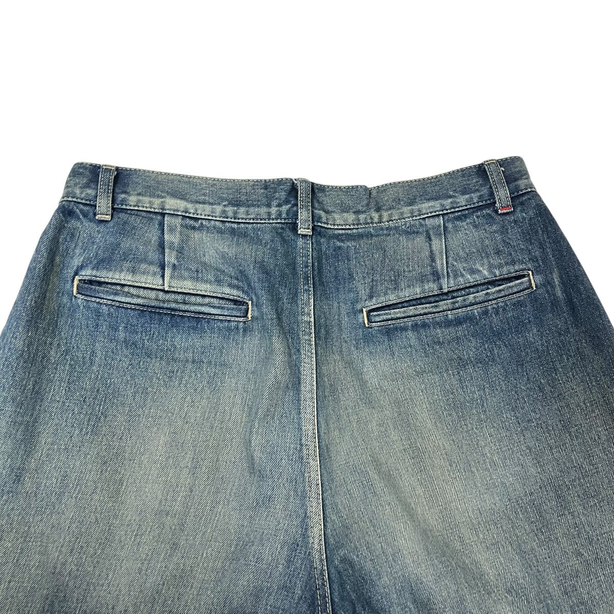 Graphpaper SELVAGE DENIM TWO TUCK TAPERED PANTSデニムパンツGU223-40017DB 古着・中古-5枚目のアイテム画像