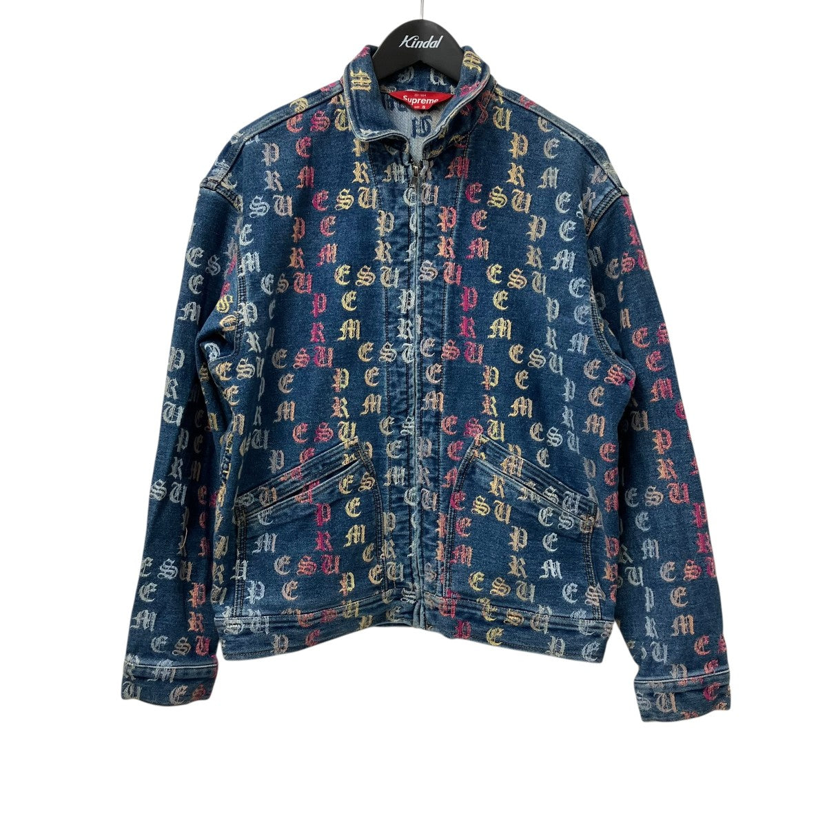 Supreme 22SSGradient Jacquard Denim Work Jacketデニムジャケット 古着・中古-1枚目のアイテム画像