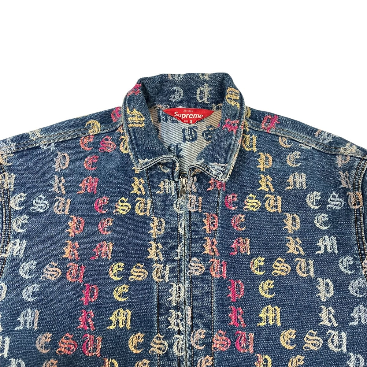 Supreme 22SSGradient Jacquard Denim Work Jacketデニムジャケット 古着・中古-4枚目のアイテム画像