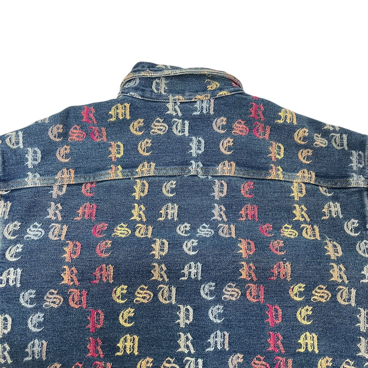 Supreme 22SSGradient Jacquard Denim Work Jacketデニムジャケット 古着・中古-5枚目のアイテム画像