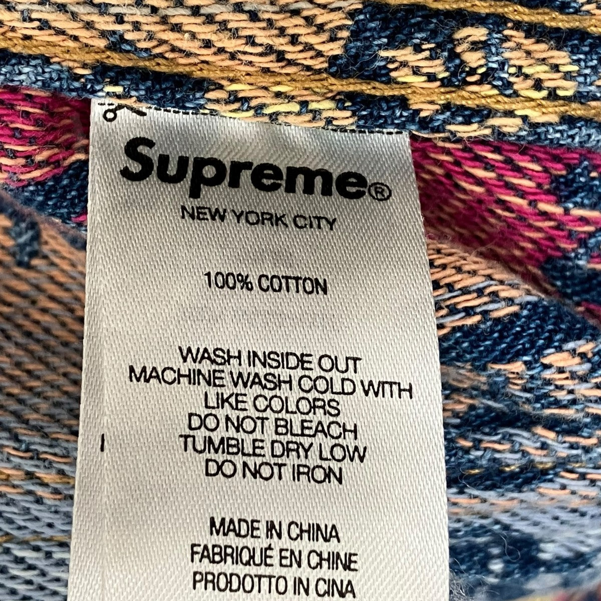 Supreme 22SSGradient Jacquard Denim Work Jacketデニムジャケット 古着・中古-8枚目のアイテム画像