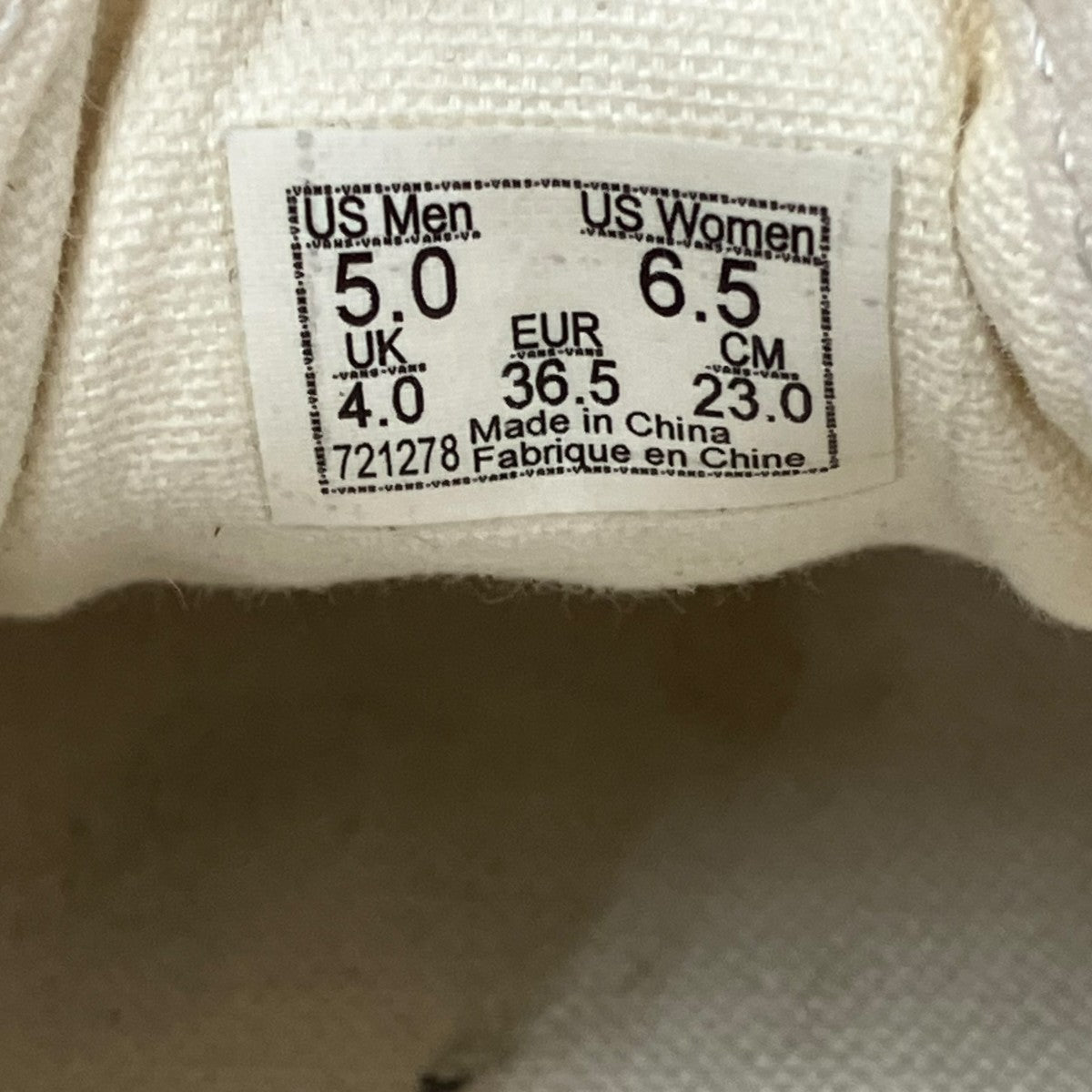 VANS×GALLERY DEPT スニーカー721278 古着・中古-9枚目のアイテム画像