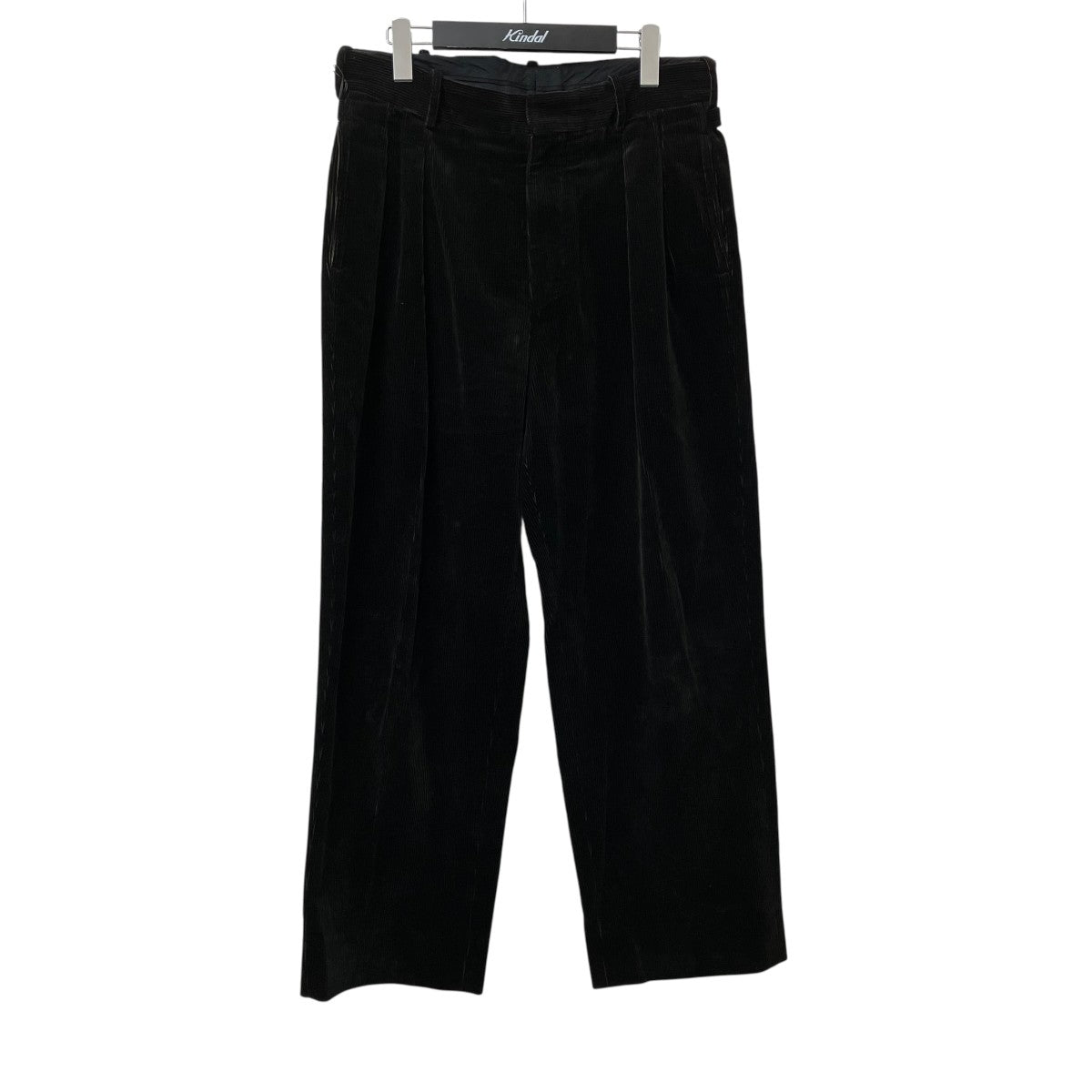 tweed herringbone black trousersコーデュロイパンツ24AAP-04-16H