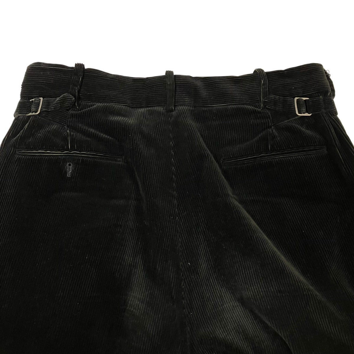 tweed herringbone black trousersコーデュロイパンツ24AAP-04-16H
