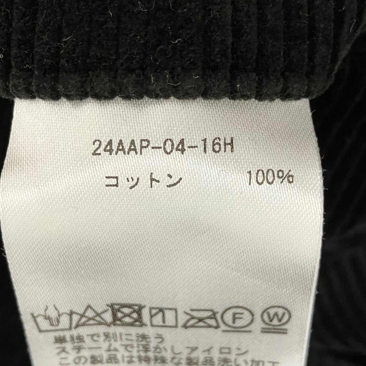 tweed herringbone black trousersコーデュロイパンツ24AAP-04-16H