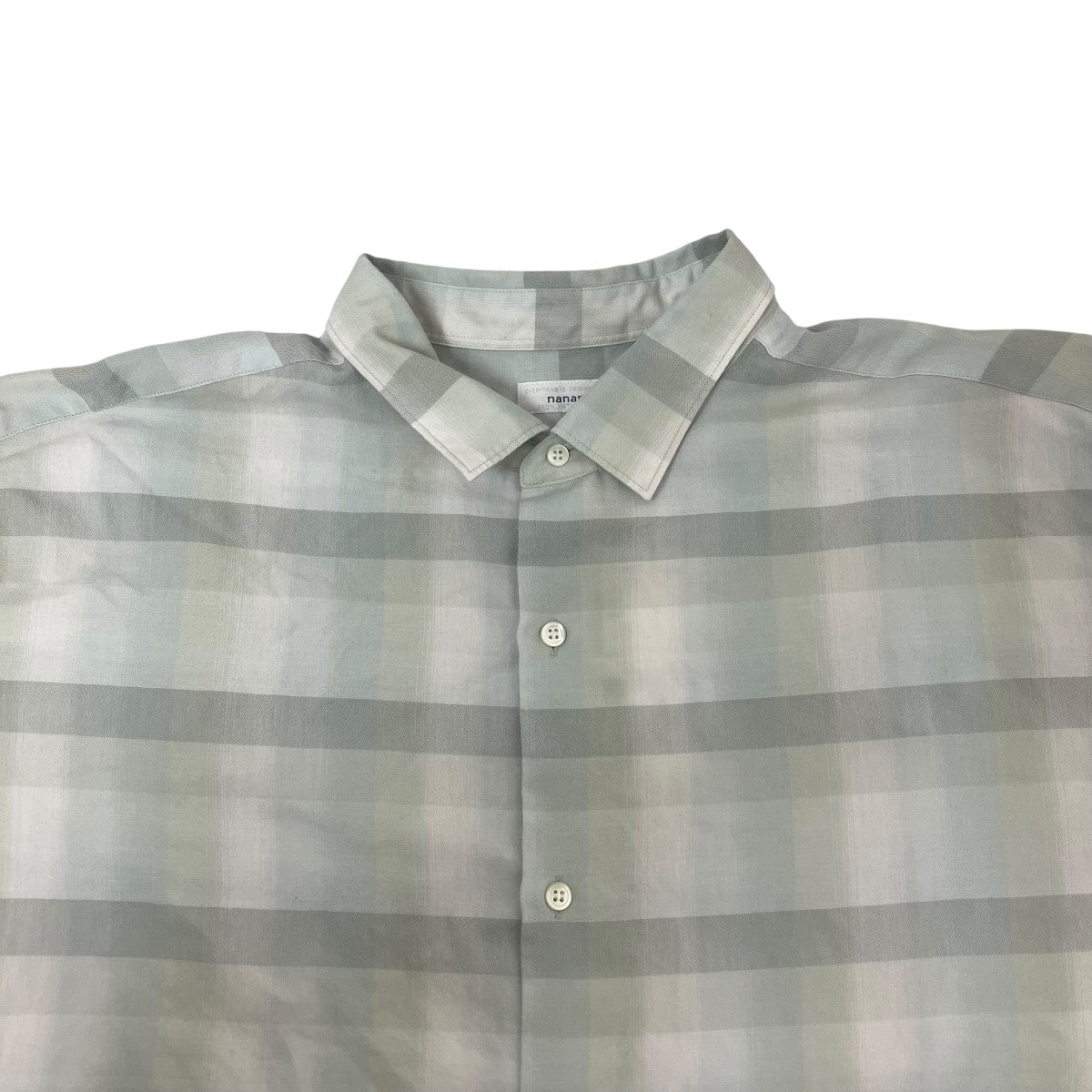 nanamica 26SSRegular Collar Wind ShirtチェックシャツS26SG059 古着・中古-3枚目のアイテム画像
