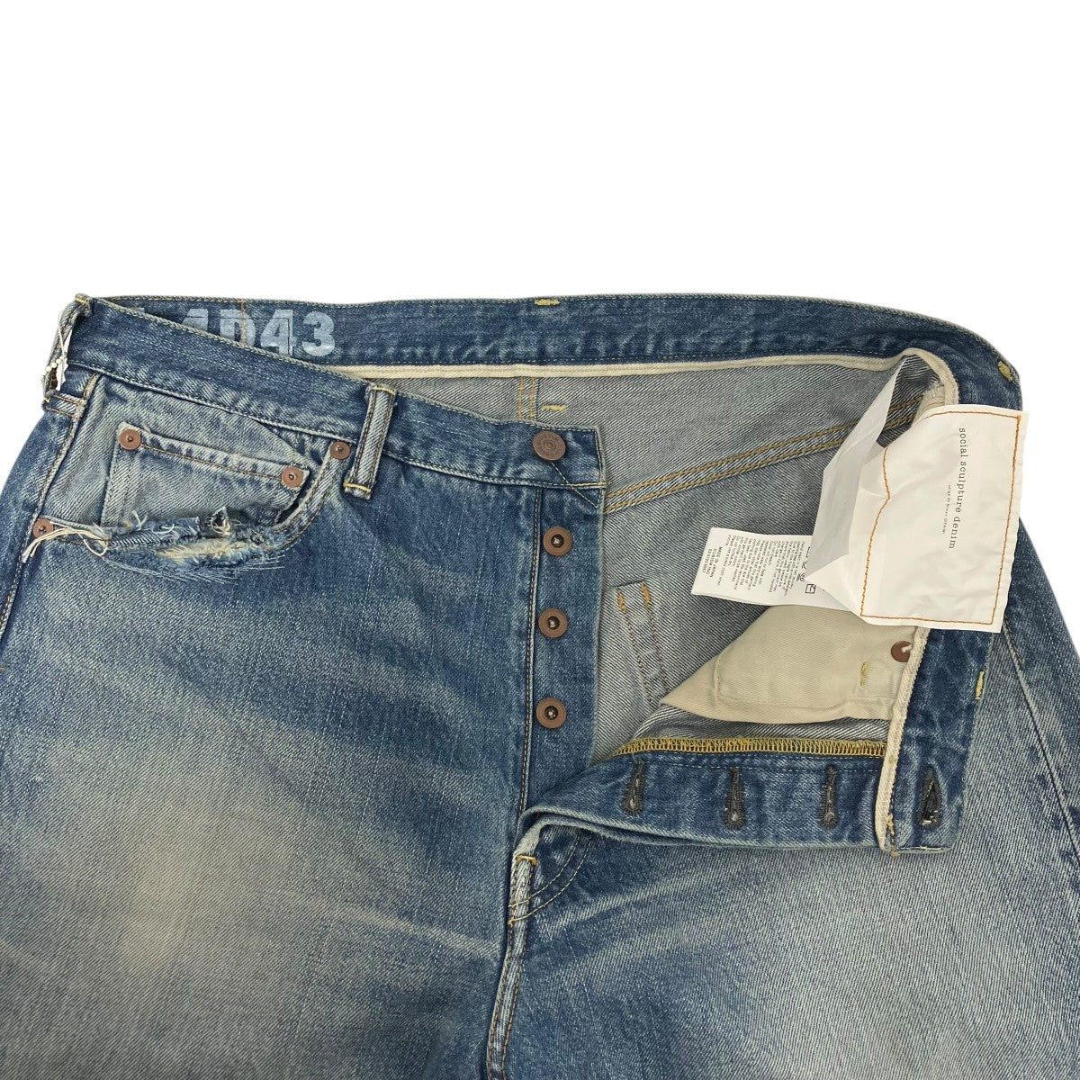 VISVIM SOCIAL SCULPTURE 01 EX WIDE DMGD-43デニムパンツ0126105005007 古着・中古-4枚目のアイテム画像