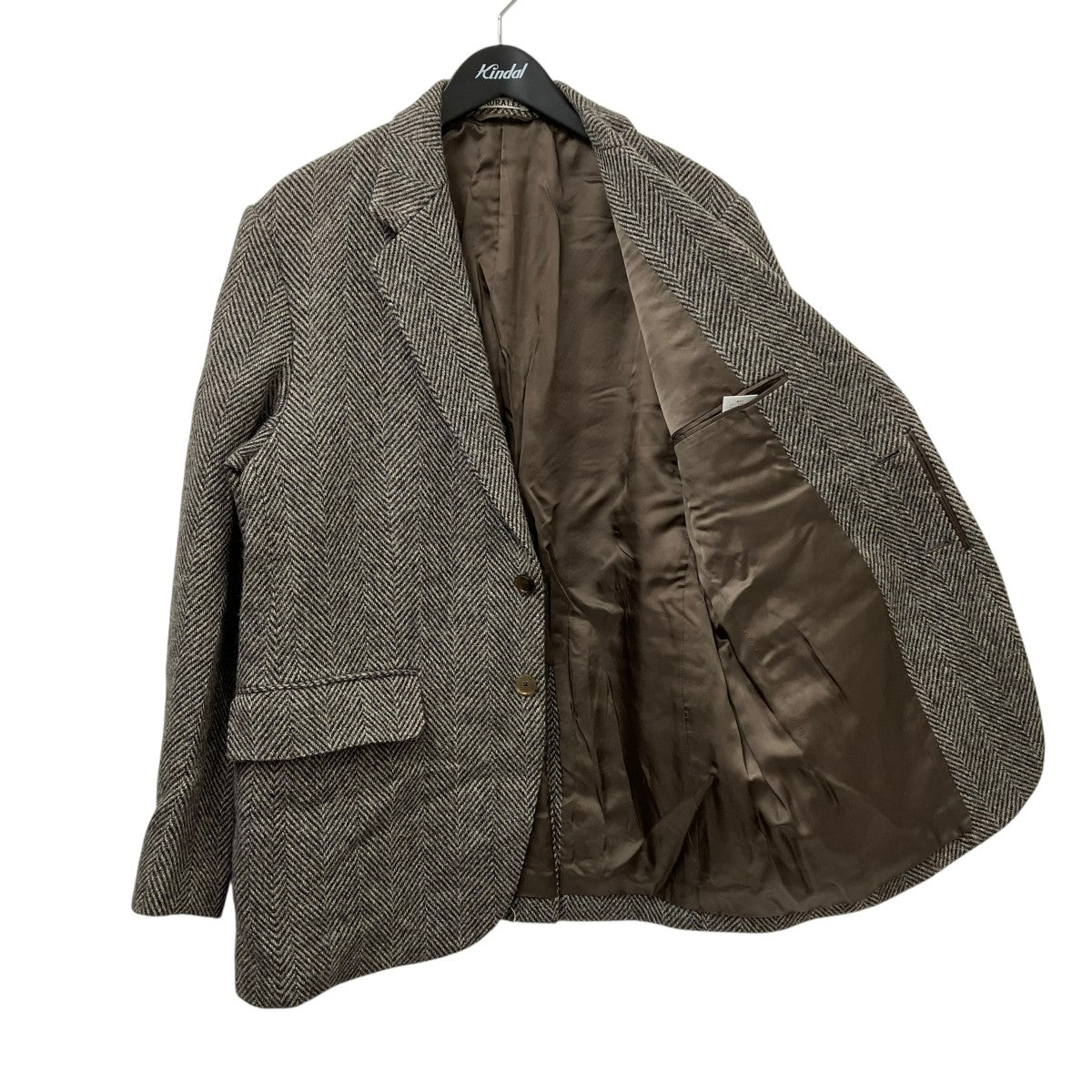 LAMA SHETLAND WOOL TWEED OVER JACKETヘリンボーンジャケットA24AJ02LS
