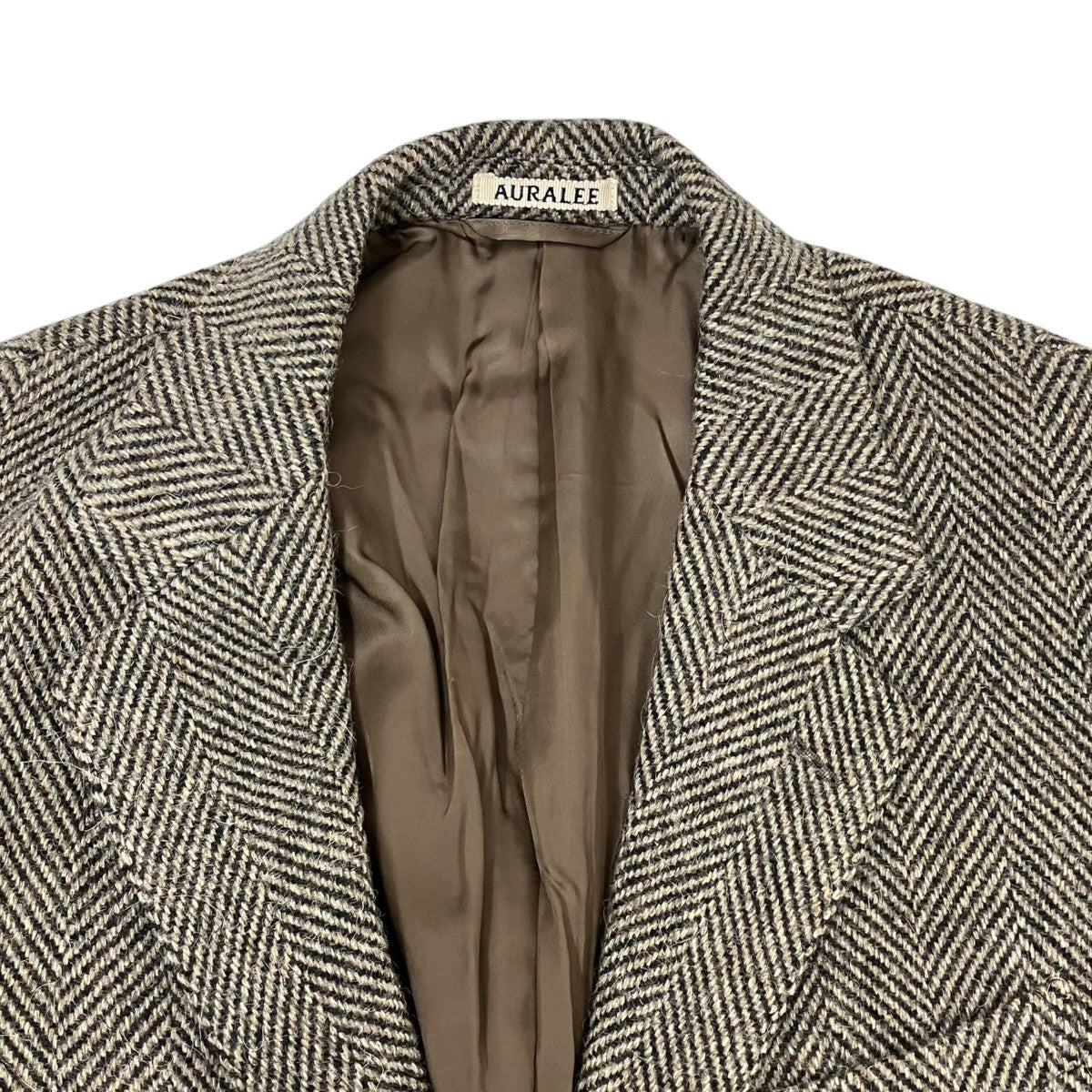 LAMA SHETLAND WOOL TWEED OVER JACKETヘリンボーンジャケットA24AJ02LS