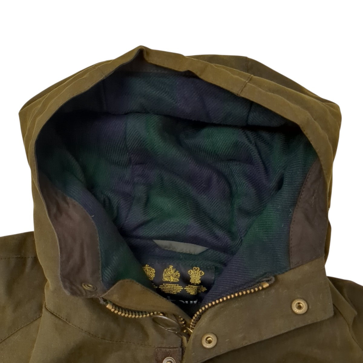 Barbour COLL WAX JACKETフーデッドジャケットMWX1399OL51 古着・中古-6枚目のアイテム画像
