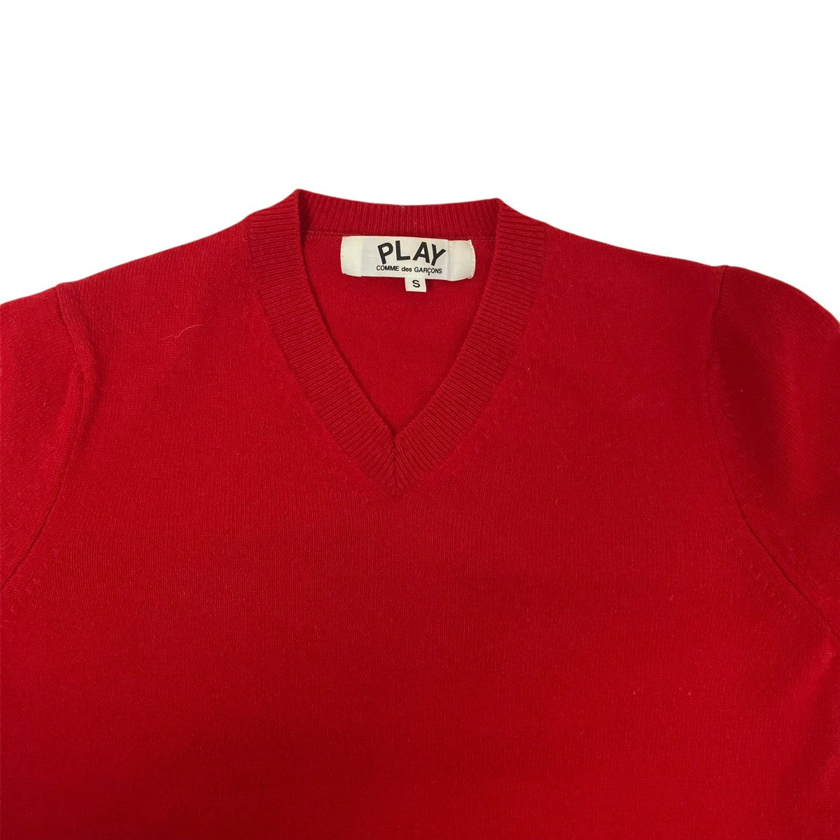 PLAY COMME des GARCONS VネックニットAZ-N043 古着・中古-3枚目のアイテム画像