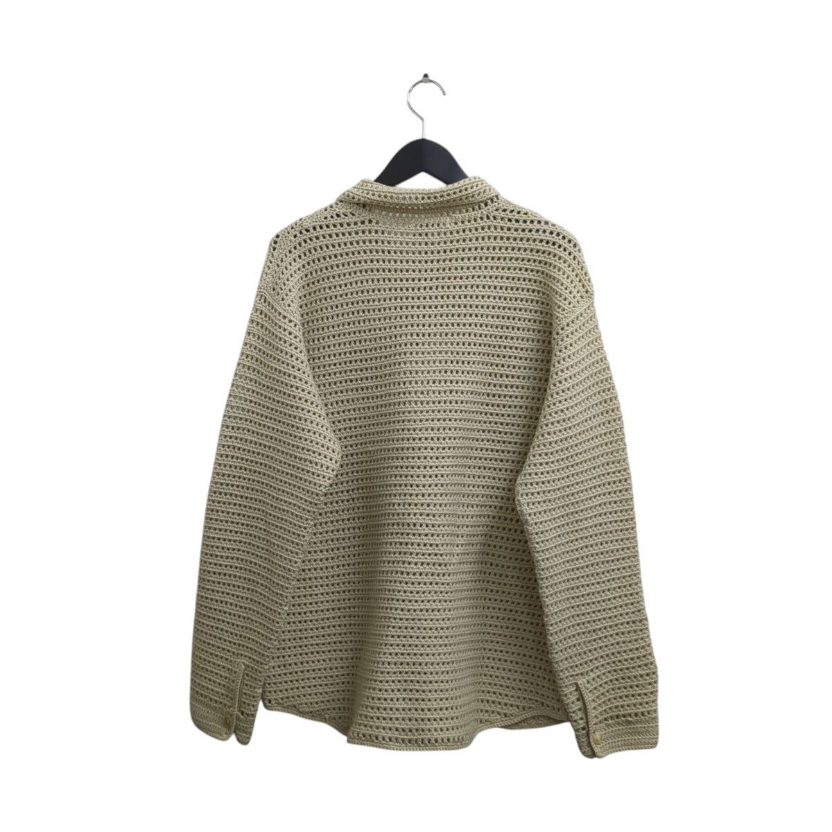 23AWHAND CROCHET WOOL KNIT SHIRTSニットジャケットA23AC01KB