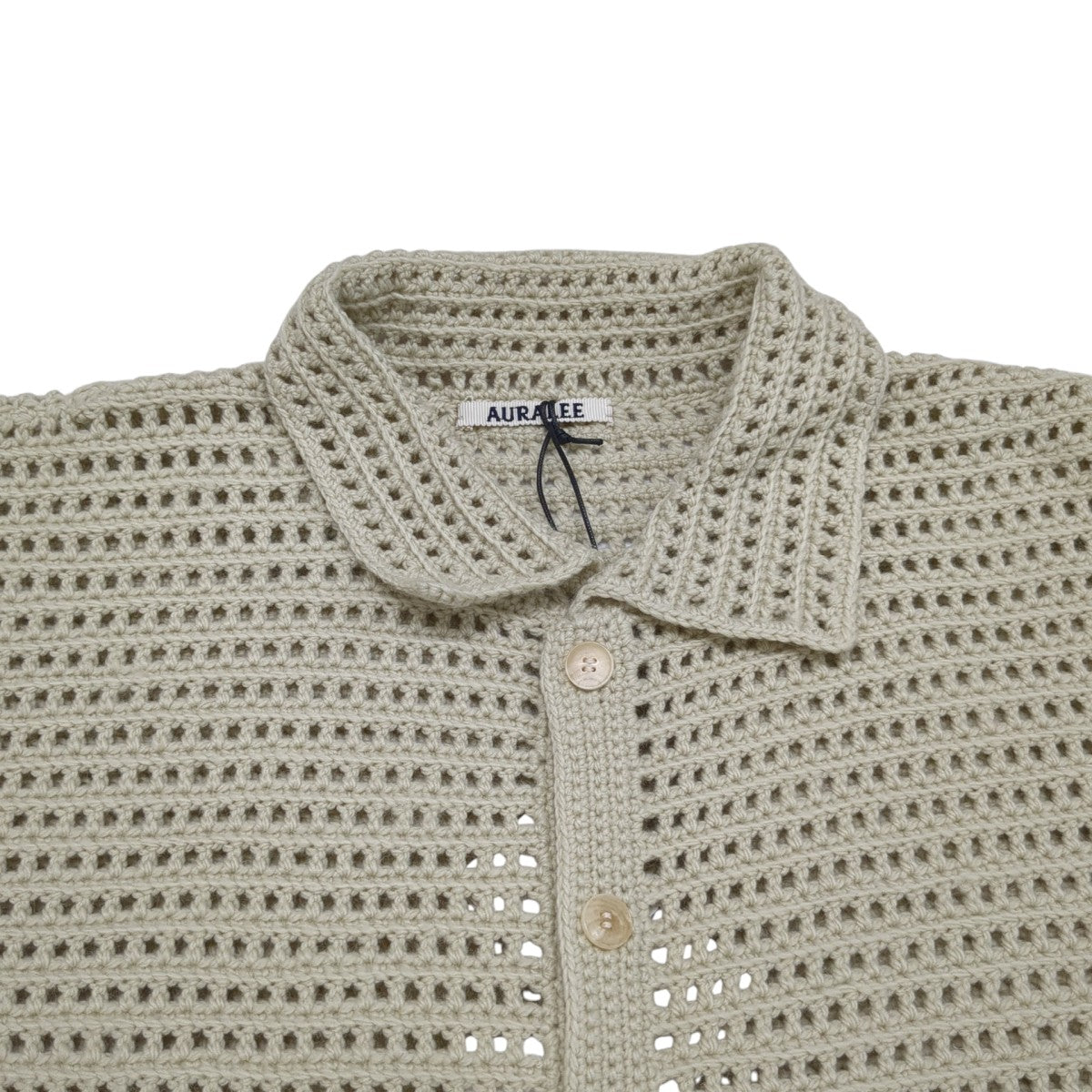 23AWHAND CROCHET WOOL KNIT SHIRTSニットジャケットA23AC01KB
