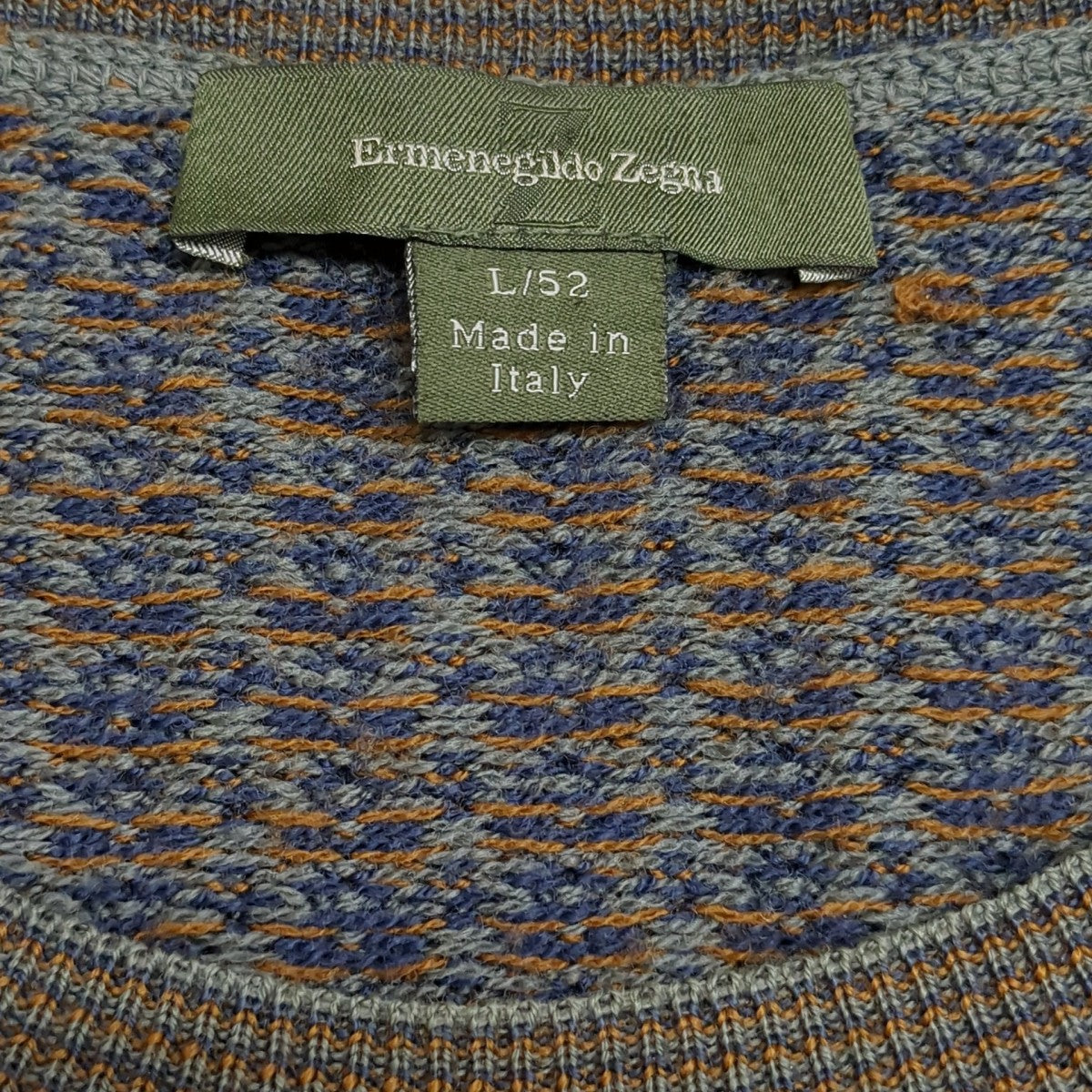 Ermenegildo Zegna(エルメネジルドゼニア) セーター ネイビー×グレー