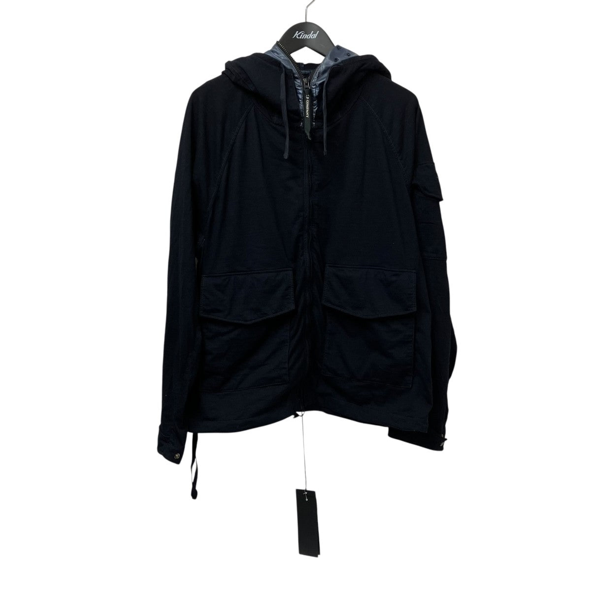 C．P COMPANY Knitted Nylon Jersey Jacketフーデッドジャケット18CMOW223A 古着・中古-1枚目のアイテム画像