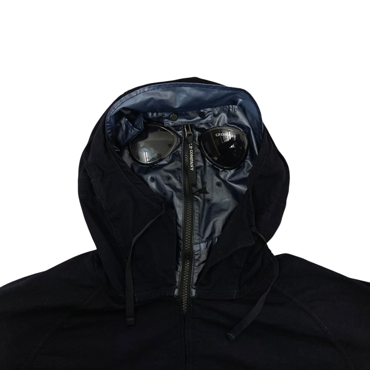 C．P COMPANY Knitted Nylon Jersey Jacketフーデッドジャケット18CMOW223A 古着・中古-3枚目のアイテム画像