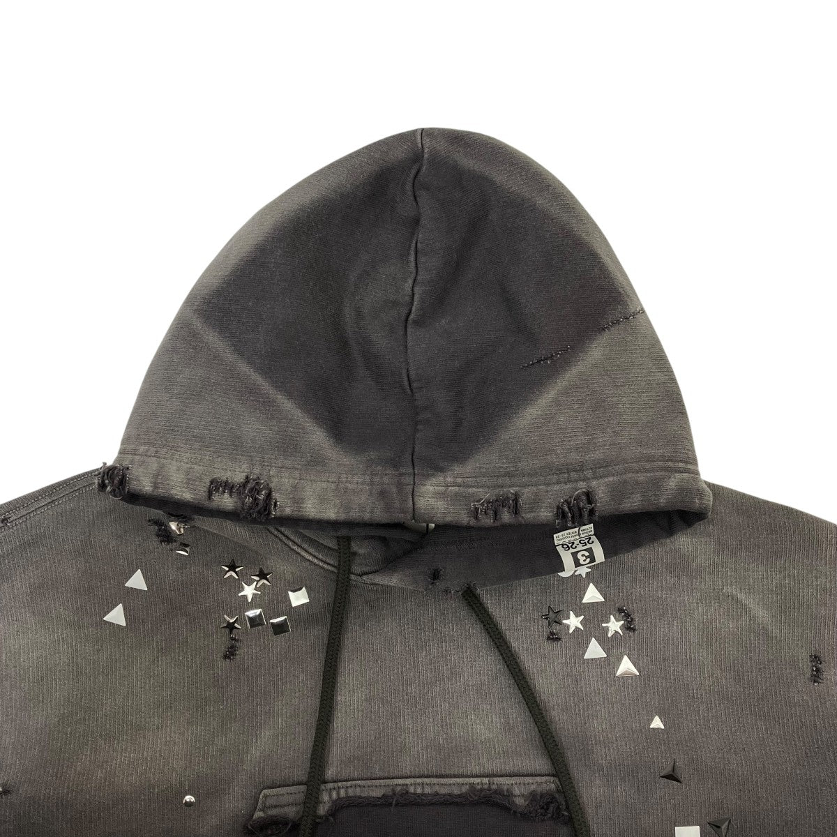 Maison MIHARA YASUHIRO 25AWEMBELLISHED SUN FADED HOODIEパーカーB15HD552 古着・中古-3枚目のアイテム画像