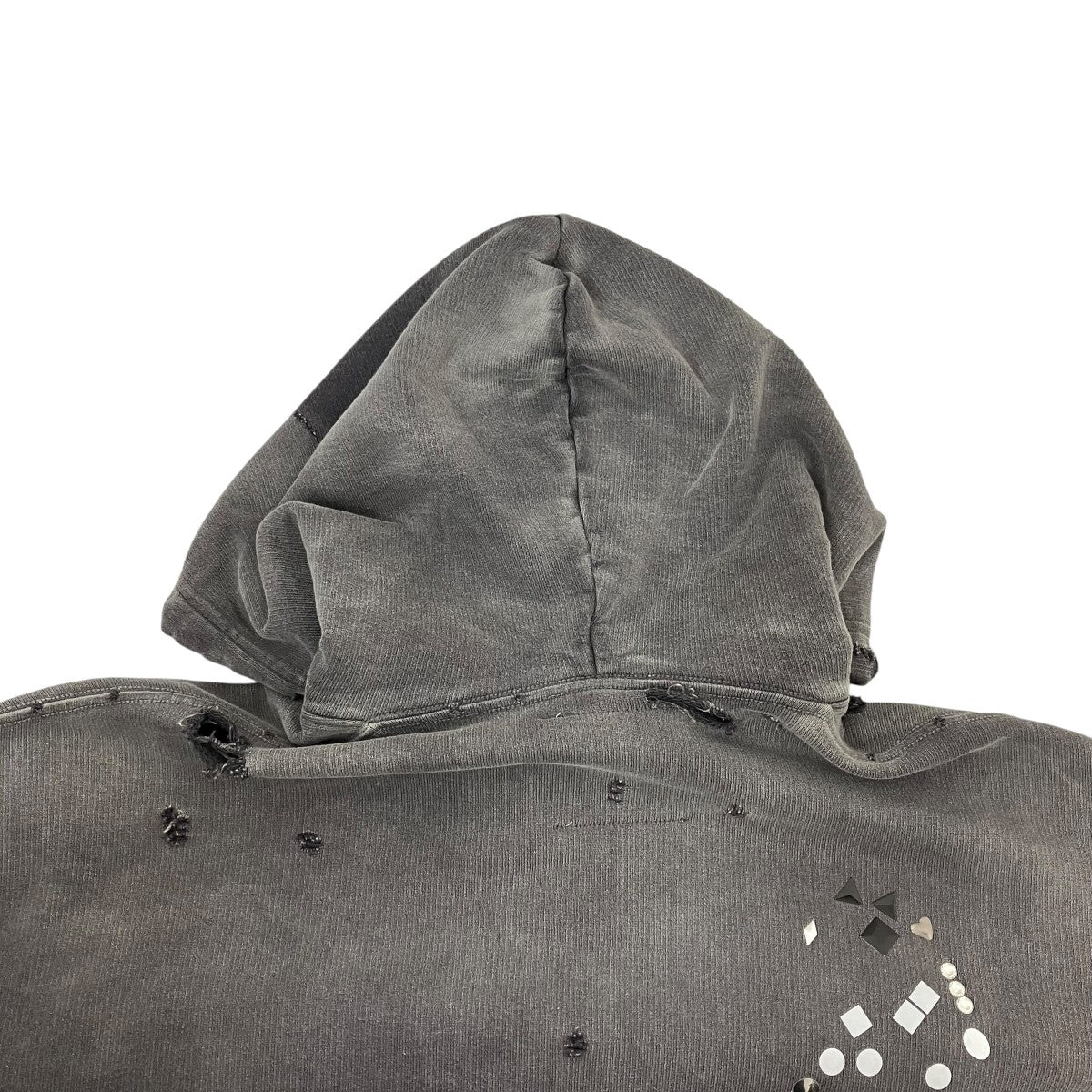 Maison MIHARA YASUHIRO 25AWEMBELLISHED SUN FADED HOODIEパーカーB15HD552 古着・中古-4枚目のアイテム画像