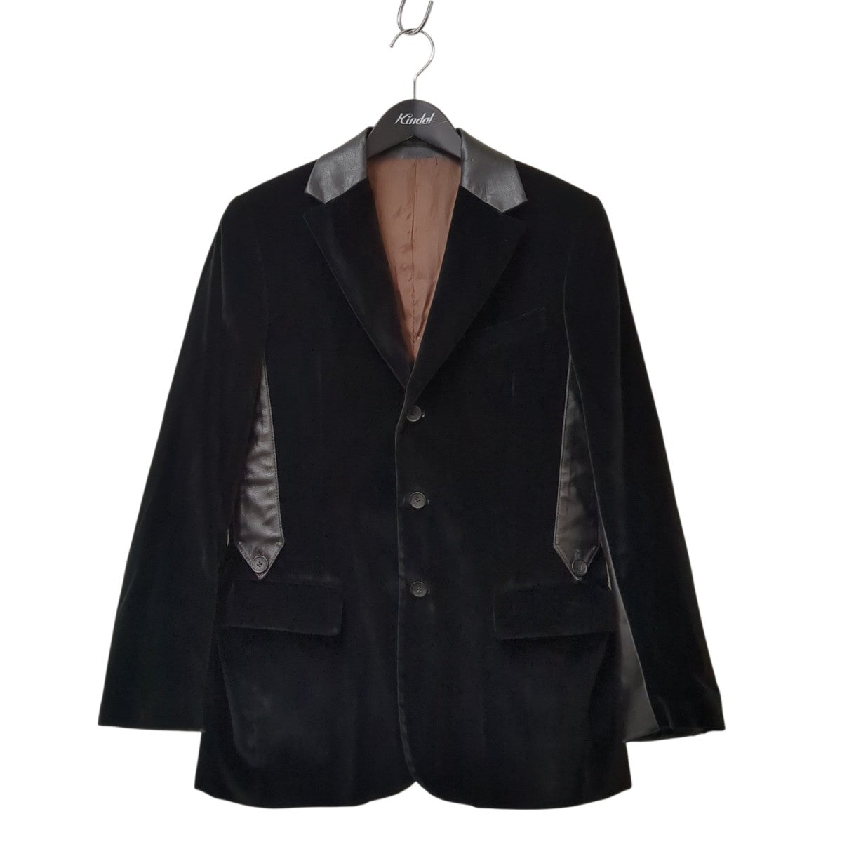 DOLCE ＆ GABBANA レザーコンビベロアテーラードジャケット 古着・中古-1枚目のアイテム画像
