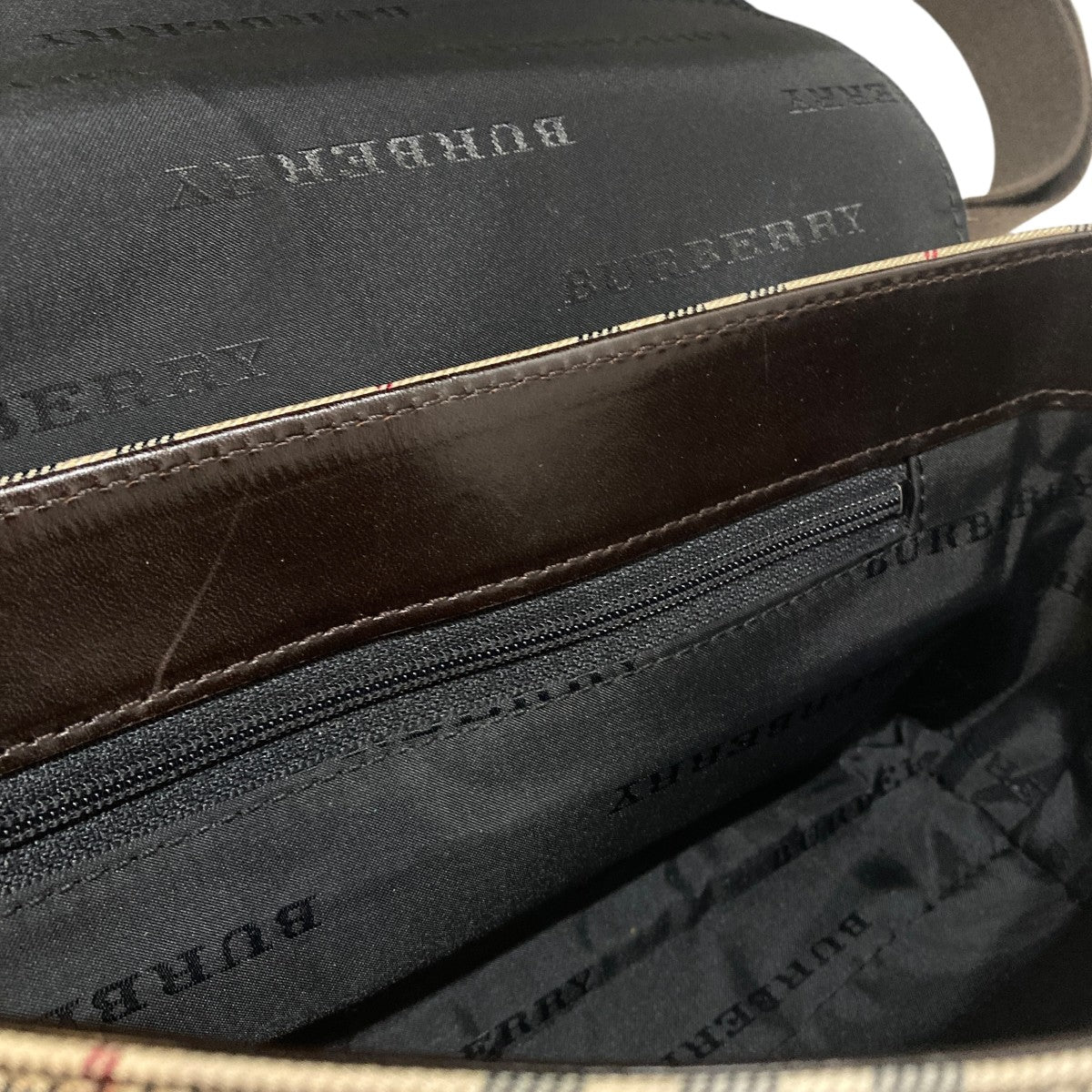 フラップショルダーノバチェックショルダーバッグ