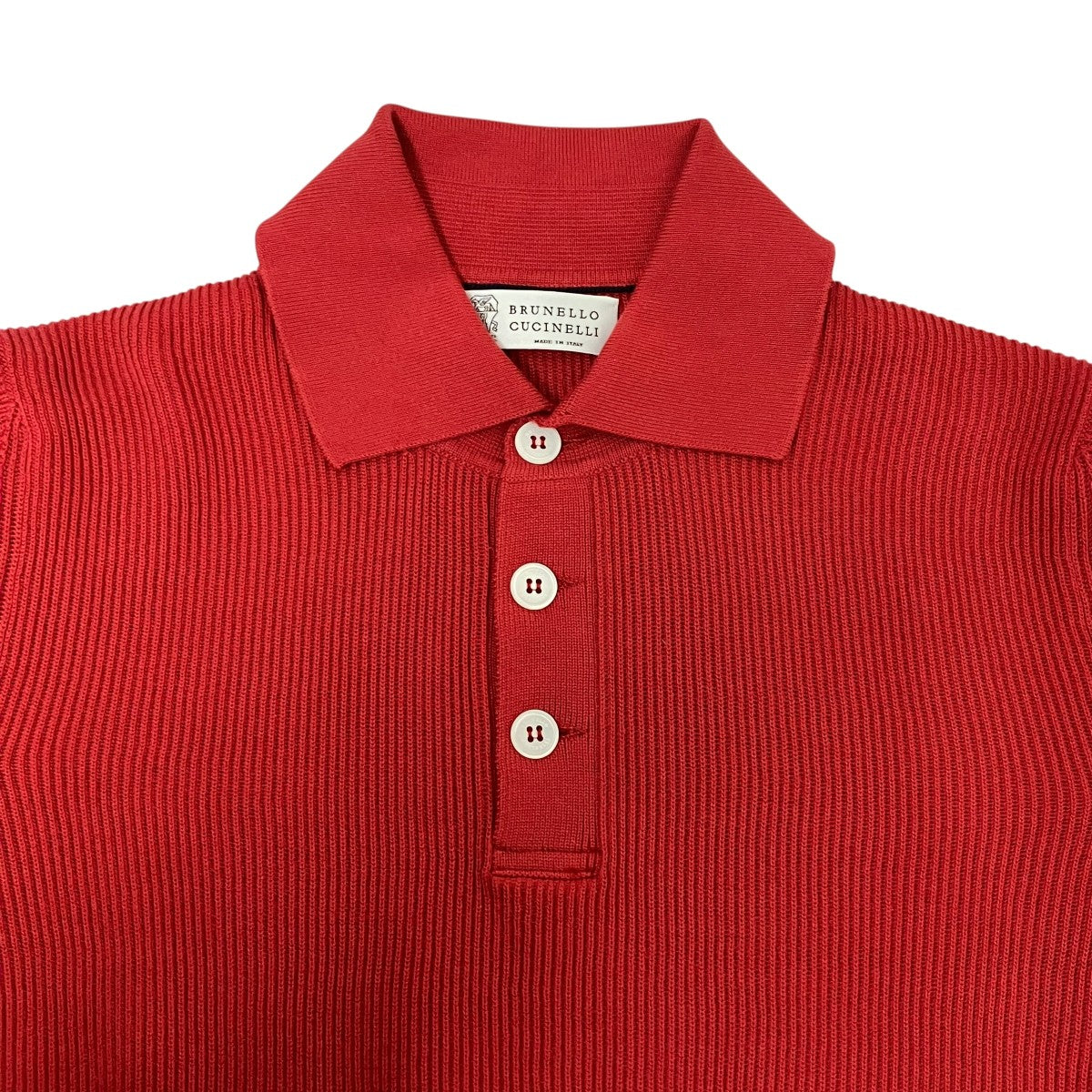 BRUNELLO CUCINELLI(ブルネ・クチネリ) ニットポロシャツ レッド