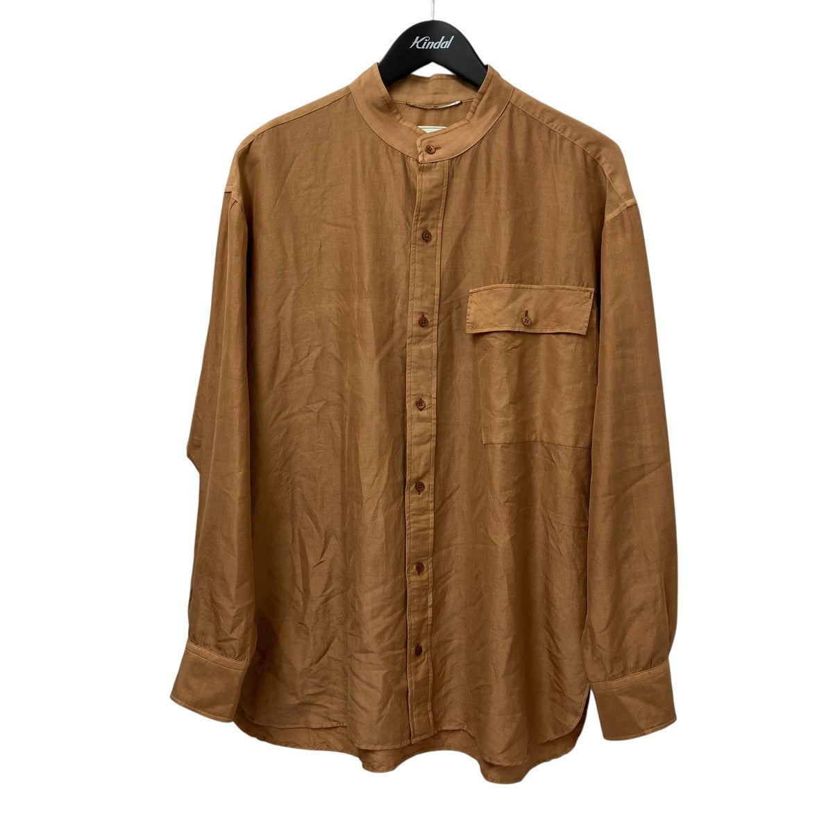 MANDO シルクウールスタンドカラーシャツ23395-004 古着・中古-1枚目のアイテム画像