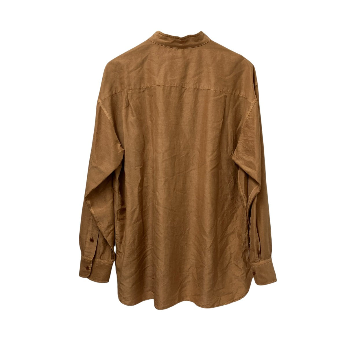 MANDO シルクウールスタンドカラーシャツ23395-004 古着・中古-2枚目のアイテム画像